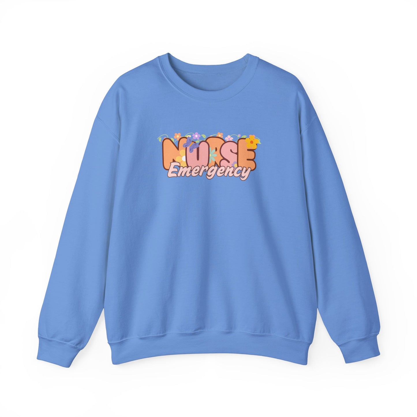 Emergency Nurse Floral Design Crewneck