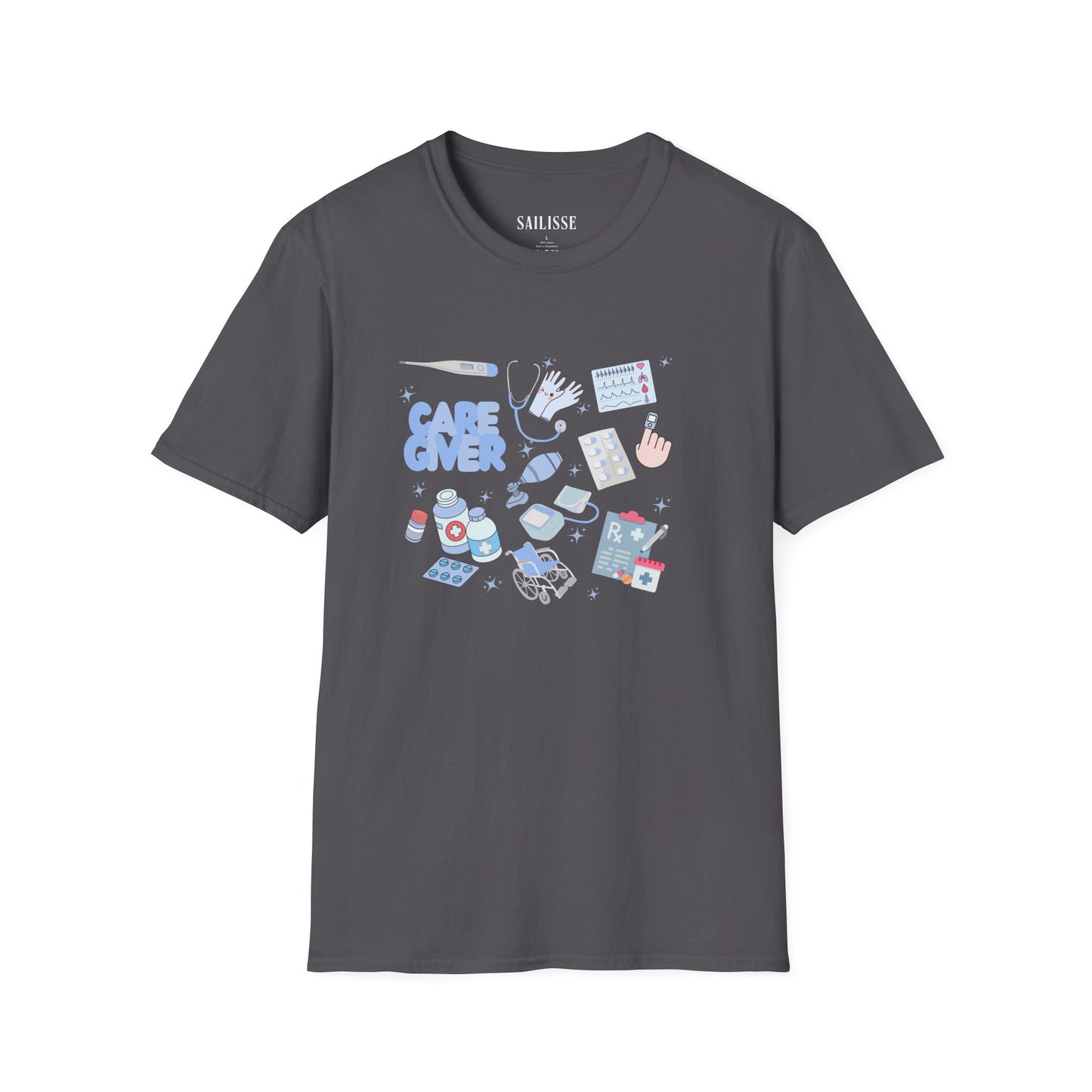 Caregiver Doodle Design Softstyle T-Shirt