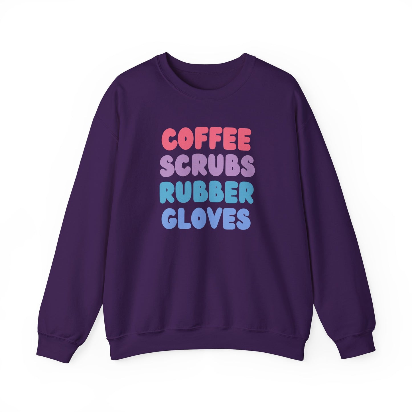 Coffee Scrubs Rubber Gloves Crewneck