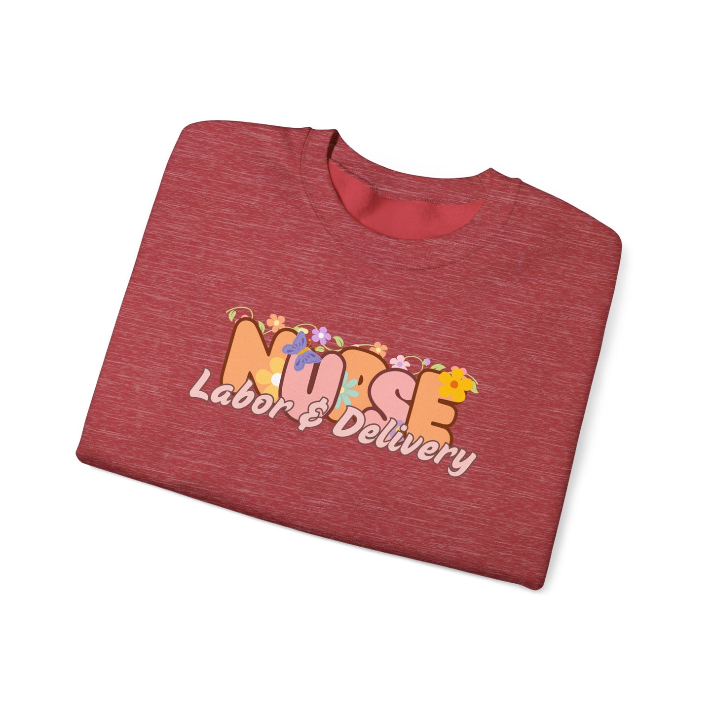 Labor & Delivery Nurse Floral Design Crewneck