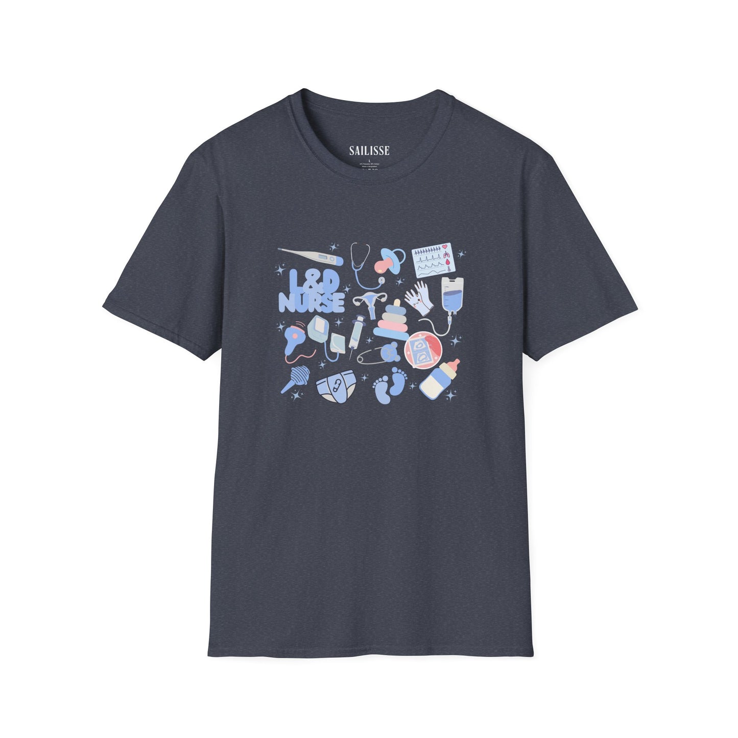 L&D Nurse Doodle Design Softstyle T-Shirt