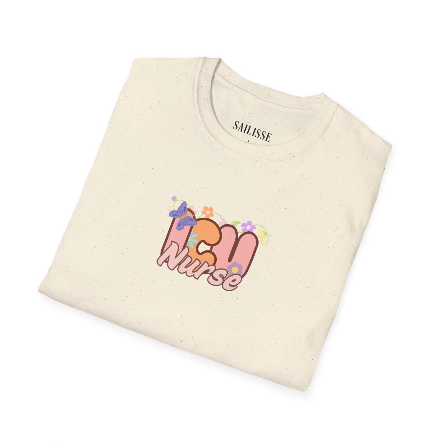 ICU Nurse Floral Design Softstyle T-Shirt