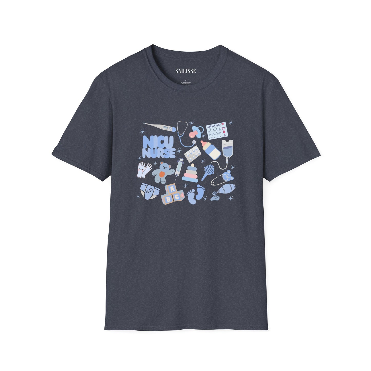 NICU Nurse Doodle Design Softstyle T-Shirt