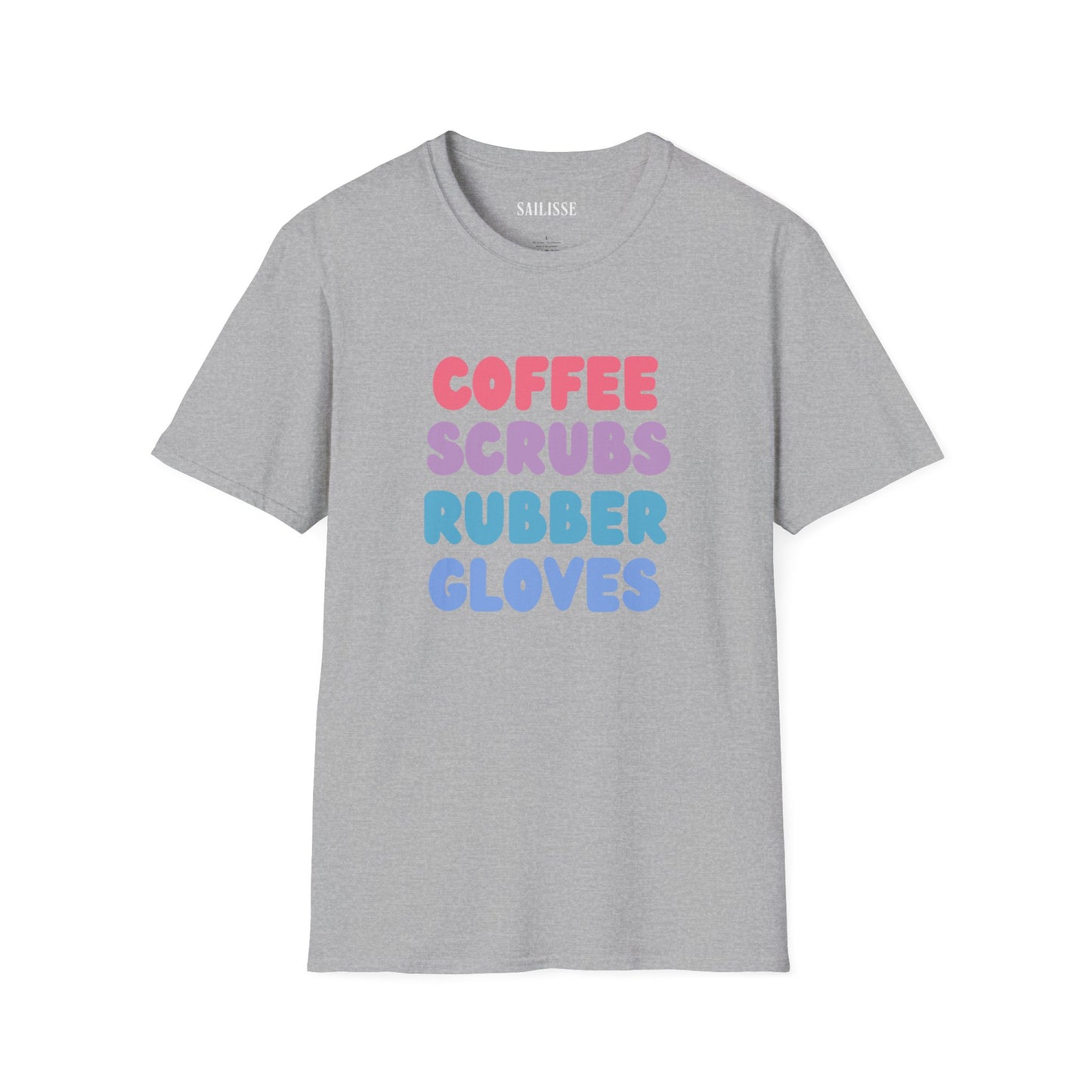 Coffee Scrubs Rubber Gloves  Softstyle T-Shirt