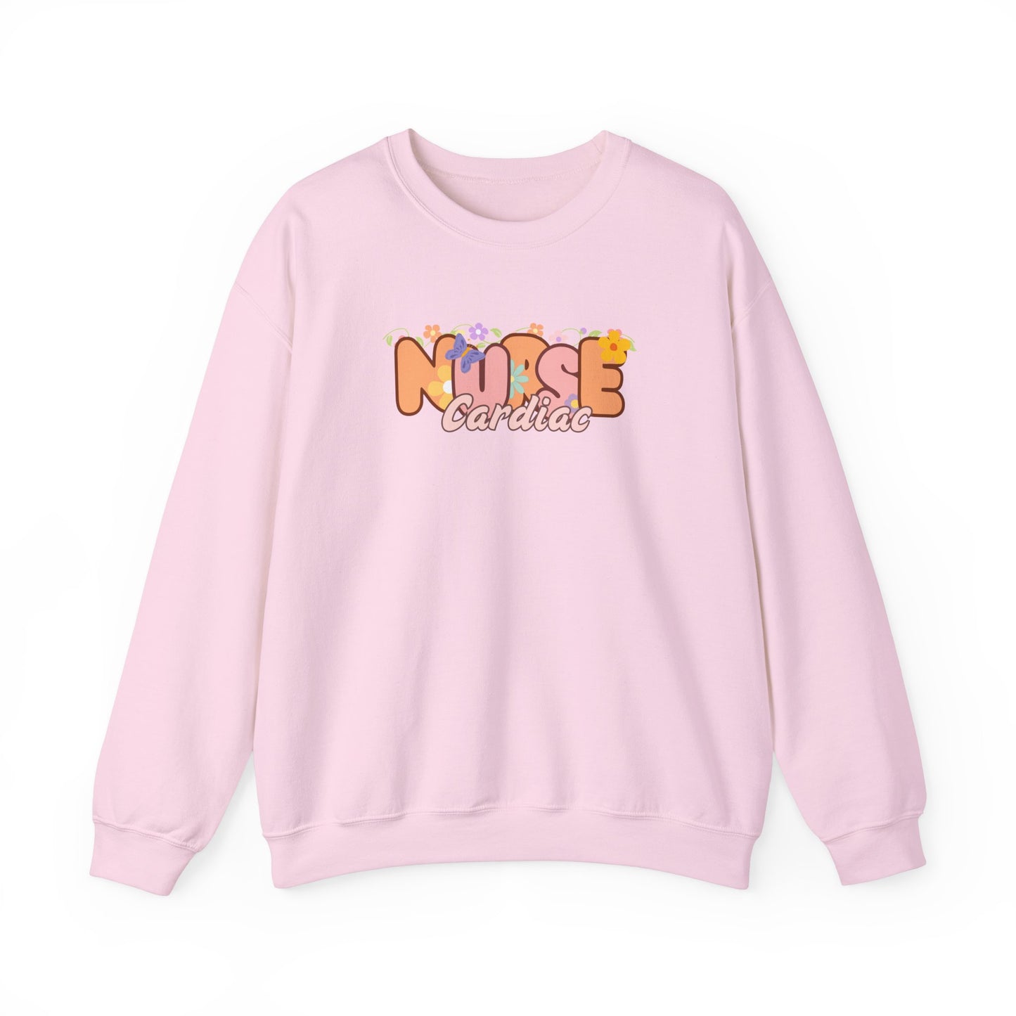 Cardiac Nurse Floral Design Crewneck