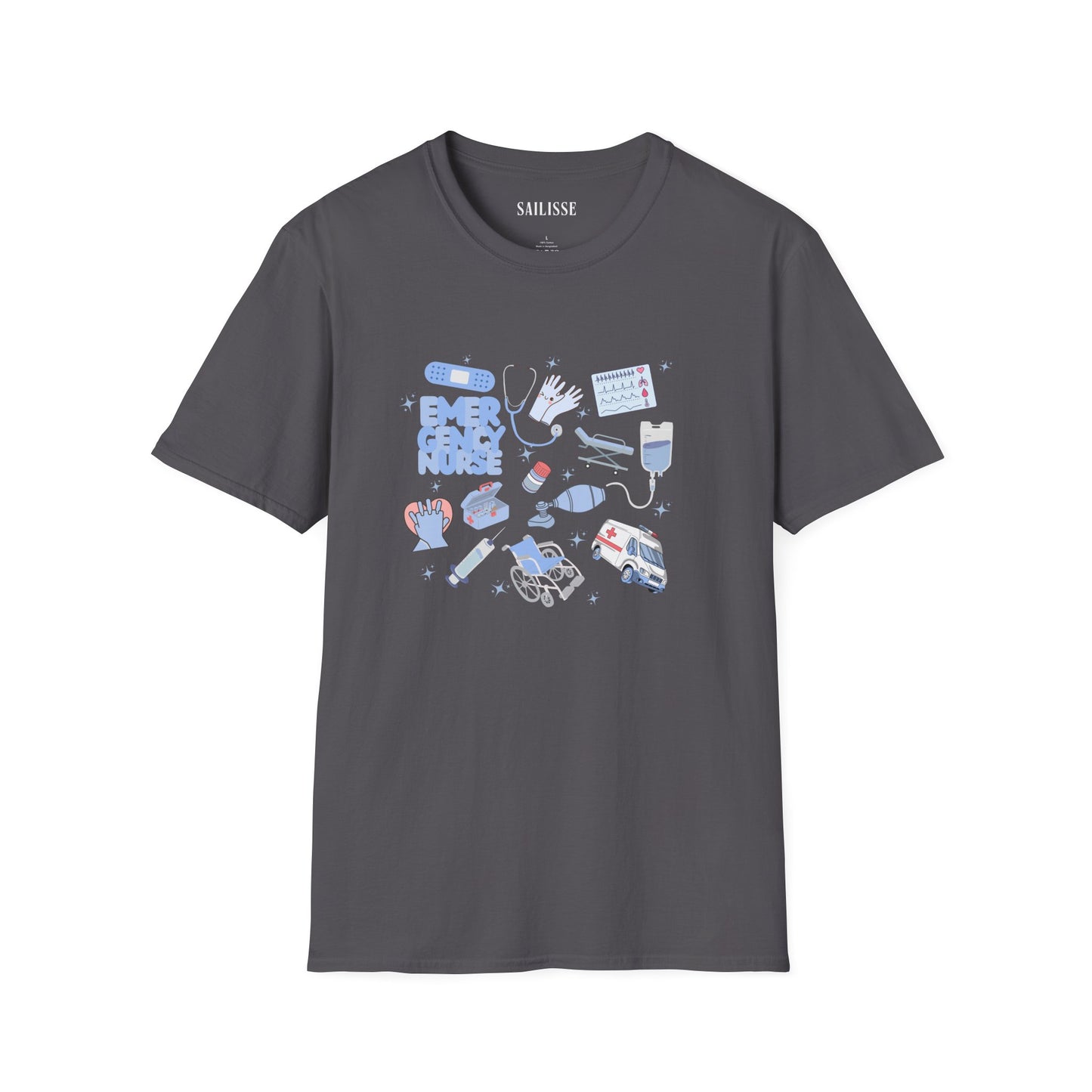 Emergency Nurse Doodle Design Softstyle T-Shirt