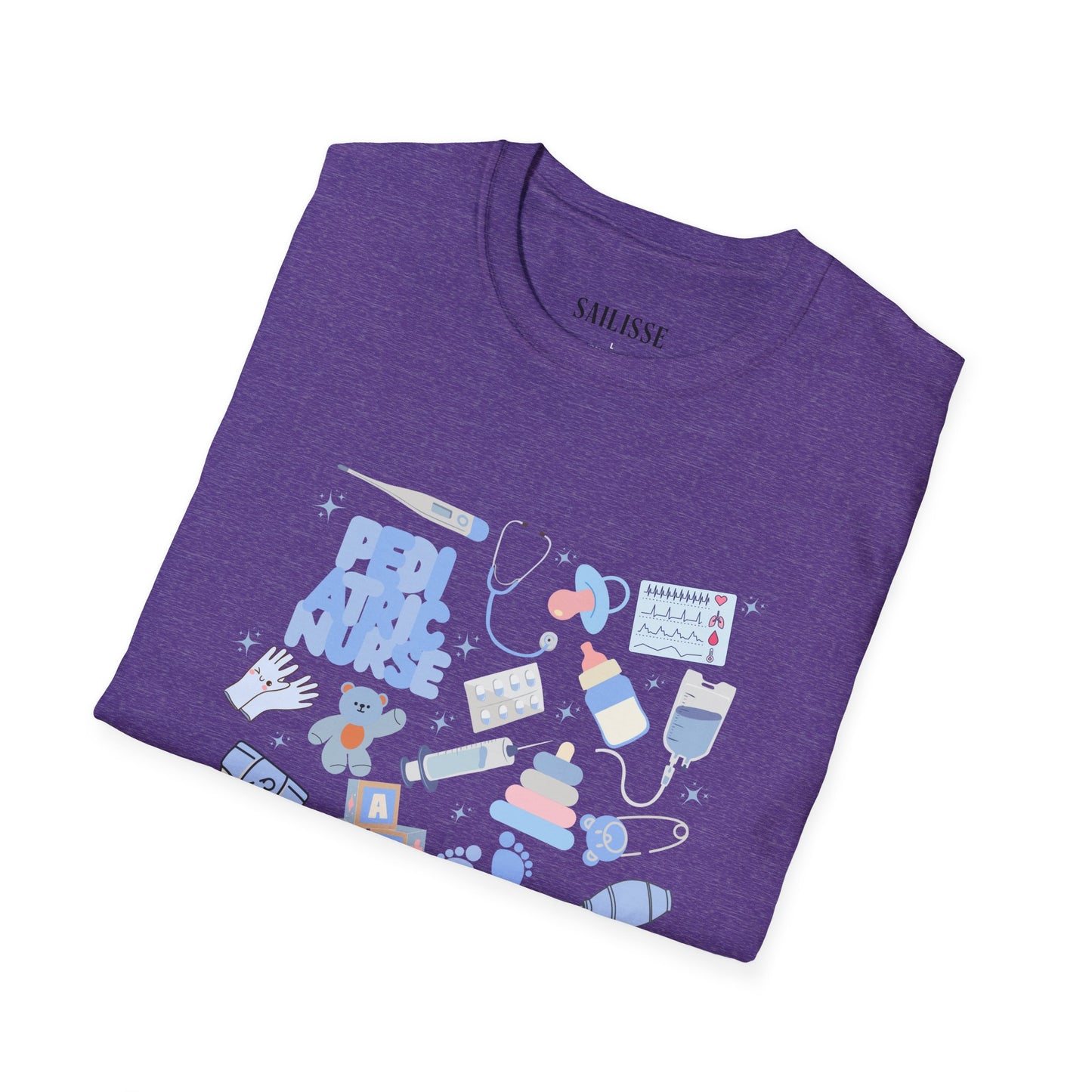Pediatric Nurse Doodle Design Softstyle T-Shirt