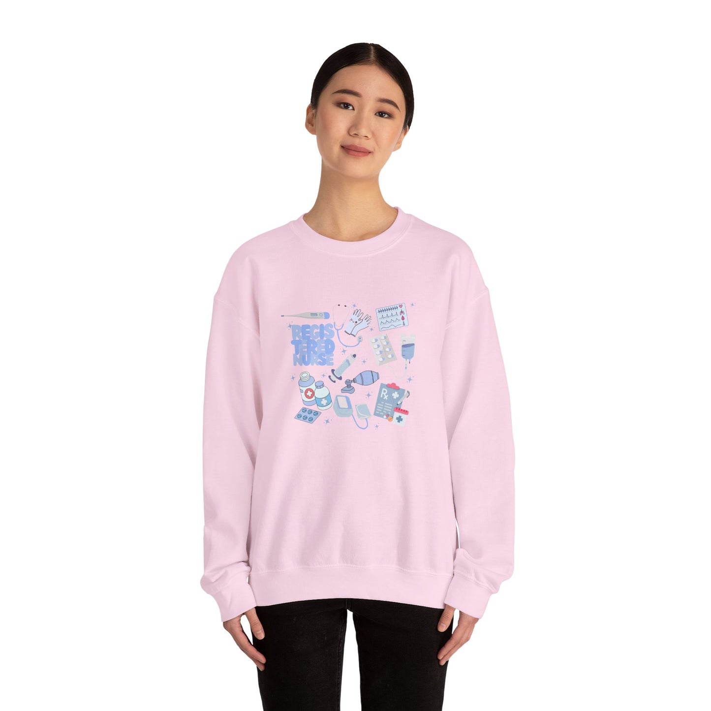 Registered Nurse Doodle Design Crewneck