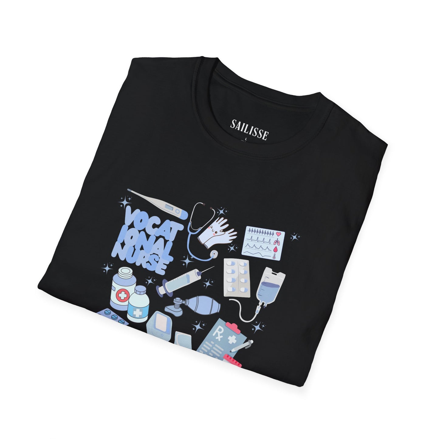 Vocational Nurse Doodle Design Softstyle T-Shirt