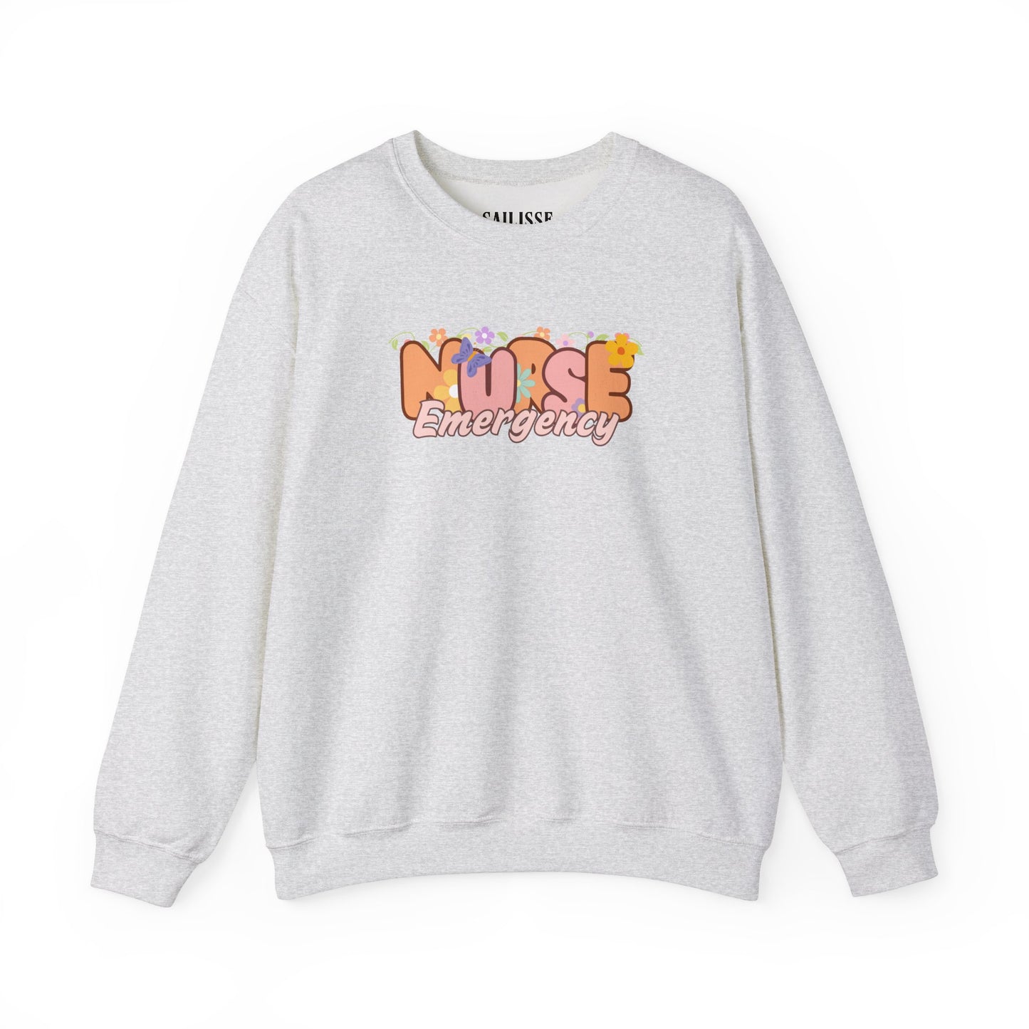 Emergency Nurse Floral Design Crewneck