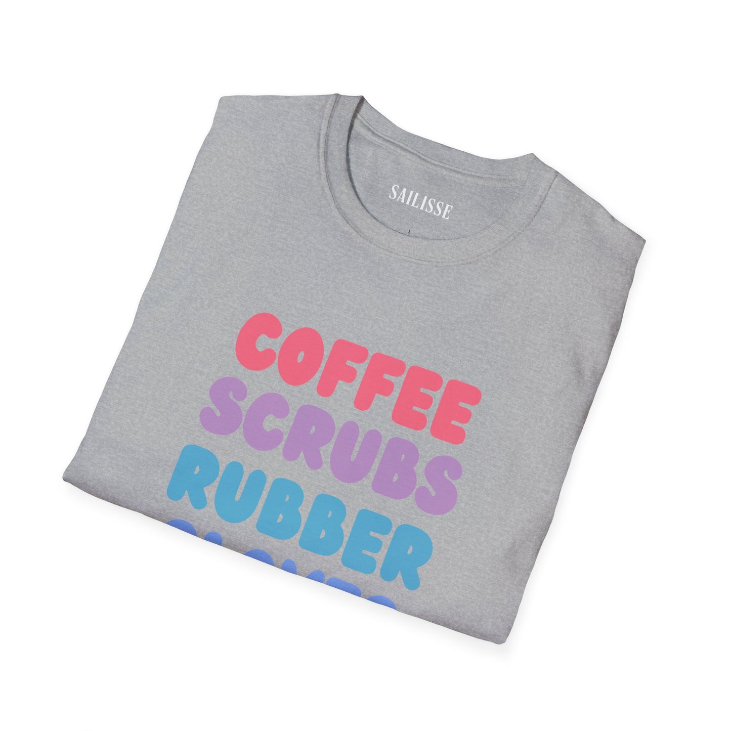 Coffee Scrubs Rubber Gloves  Softstyle T-Shirt
