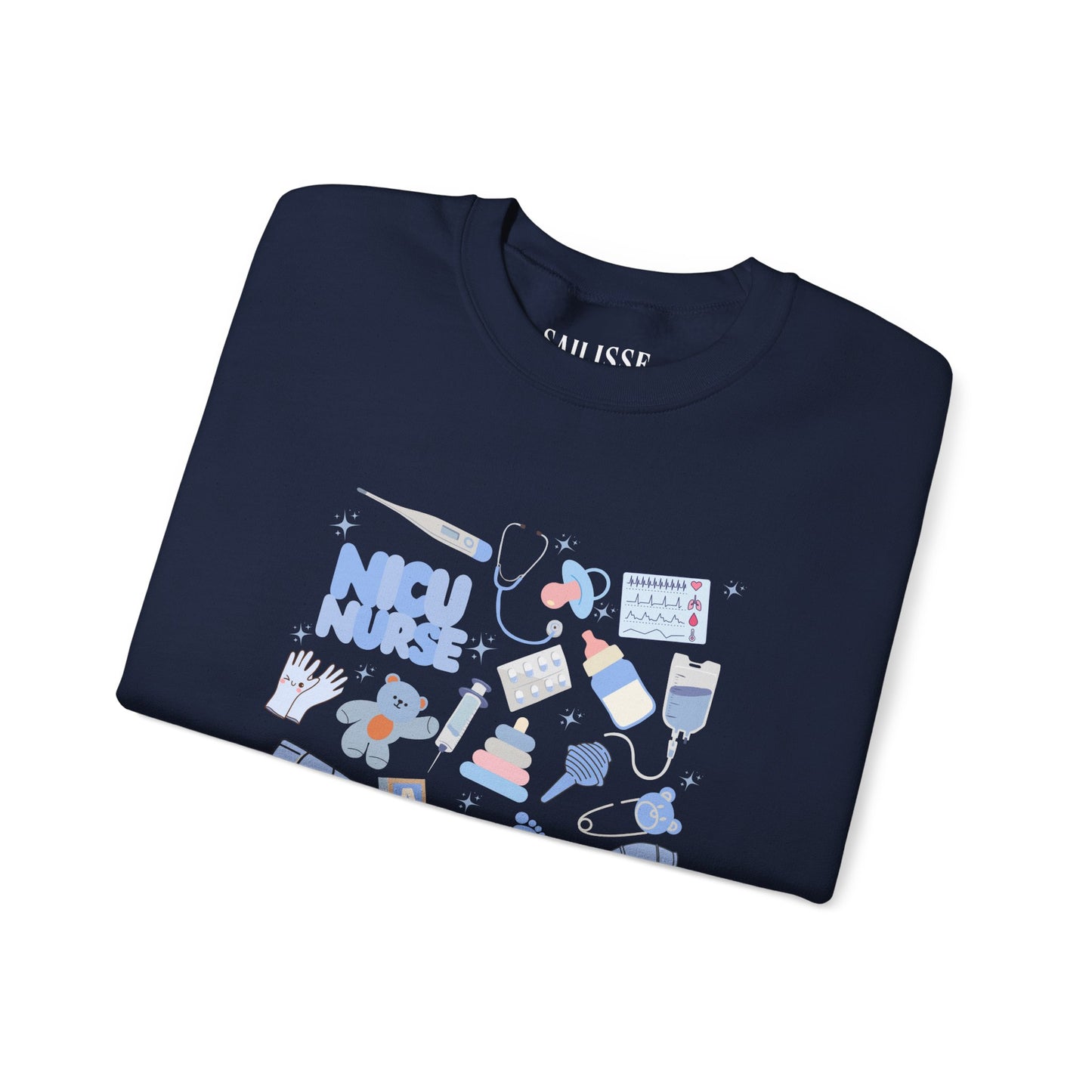 NICU Nurse Doodle Design Crewneck