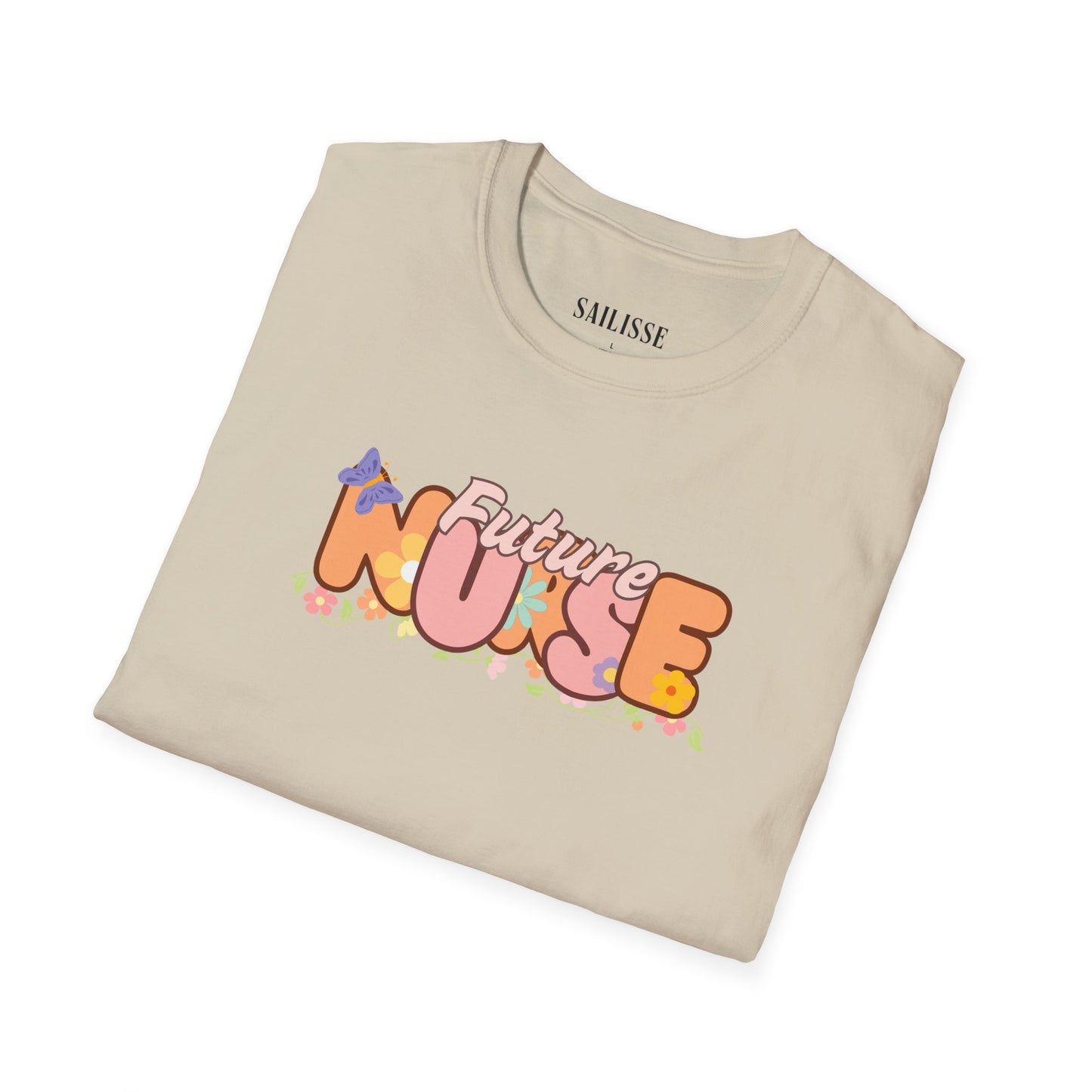 Future Nurse Floral Design Softstyle T-Shirt