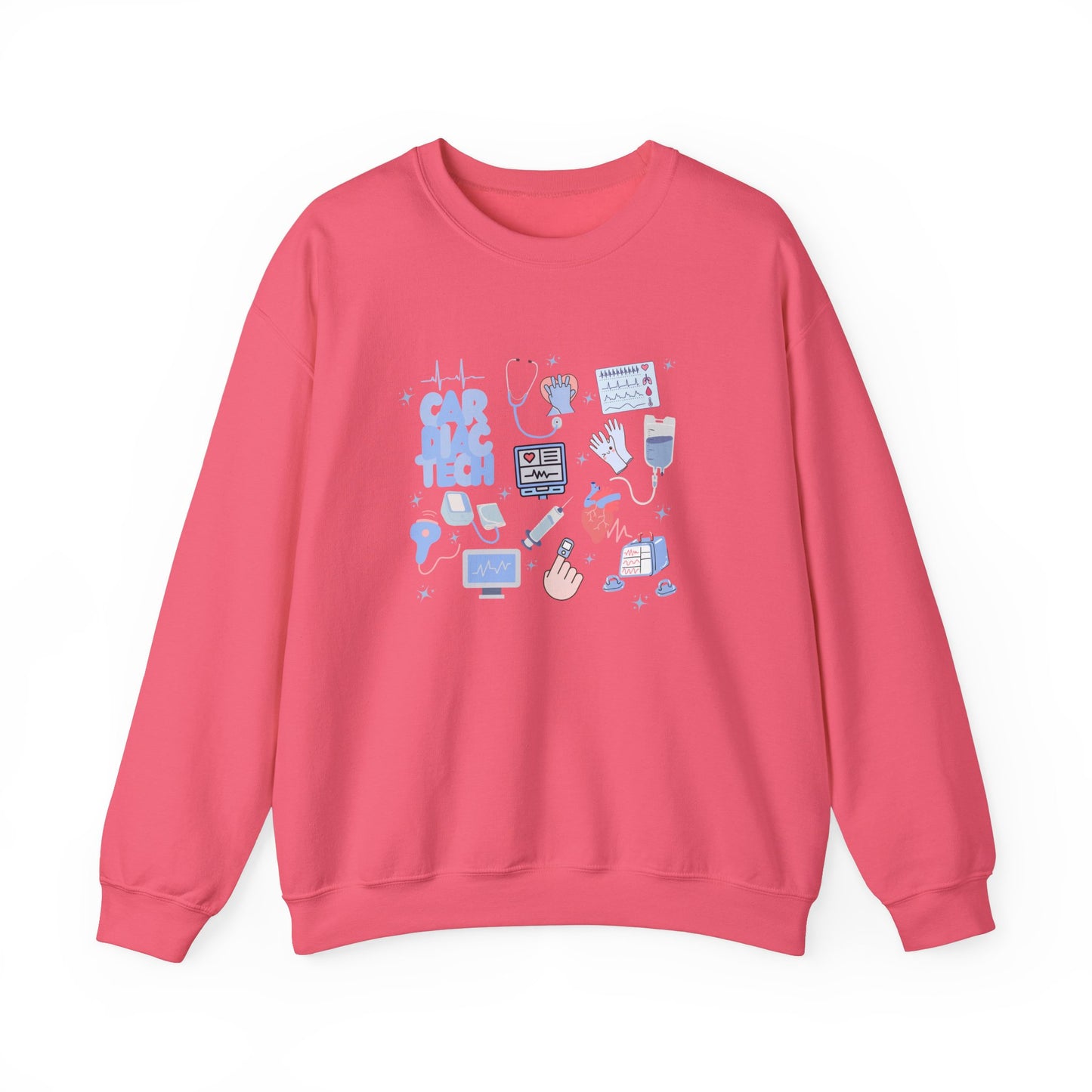 Cardiac Tech Doodle Design Crewneck