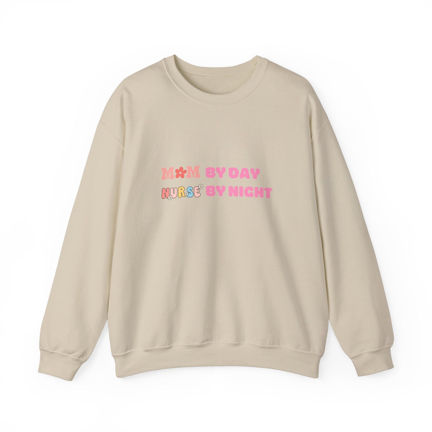 Mom by Day, Nurse by Night Crewneck