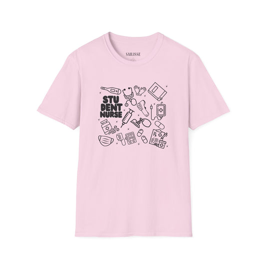 Student Nurse Black Outline T-Shirt
