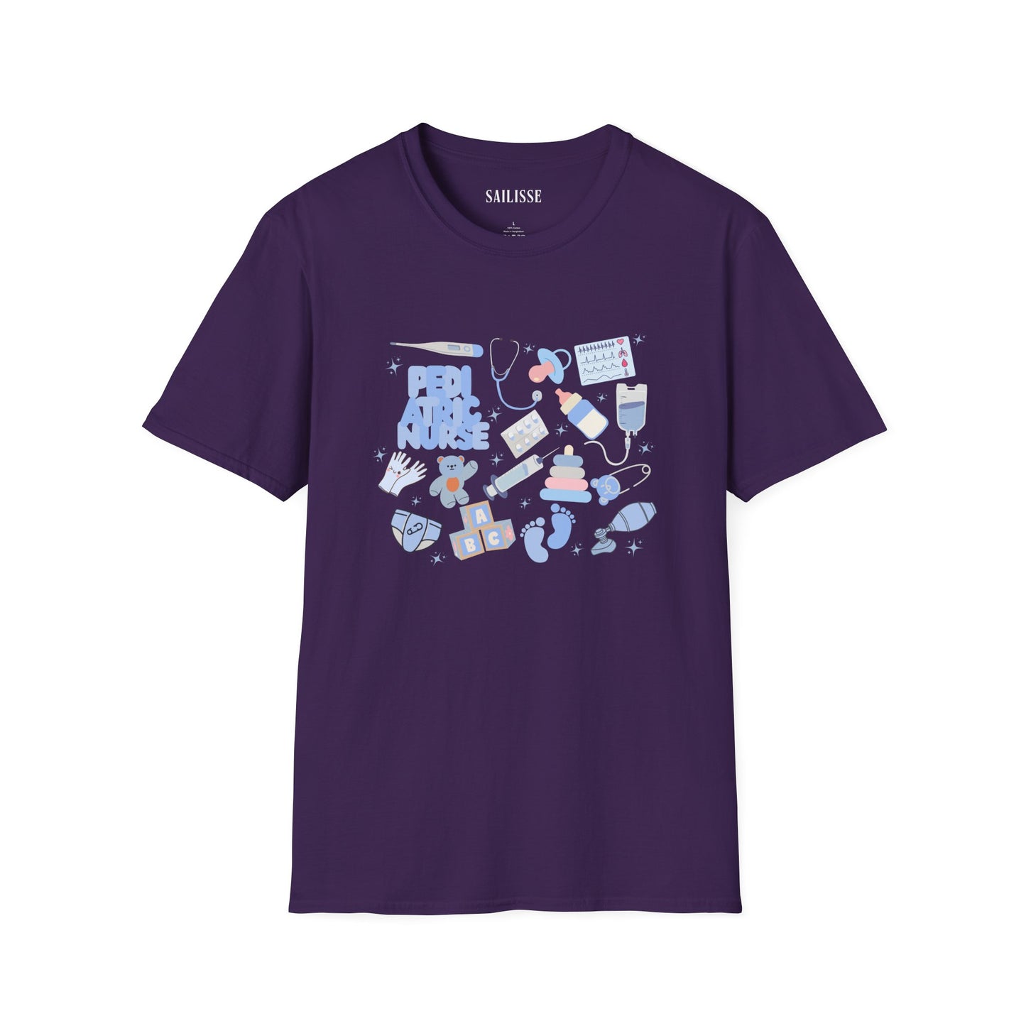 Pediatric Nurse Doodle Design Softstyle T-Shirt