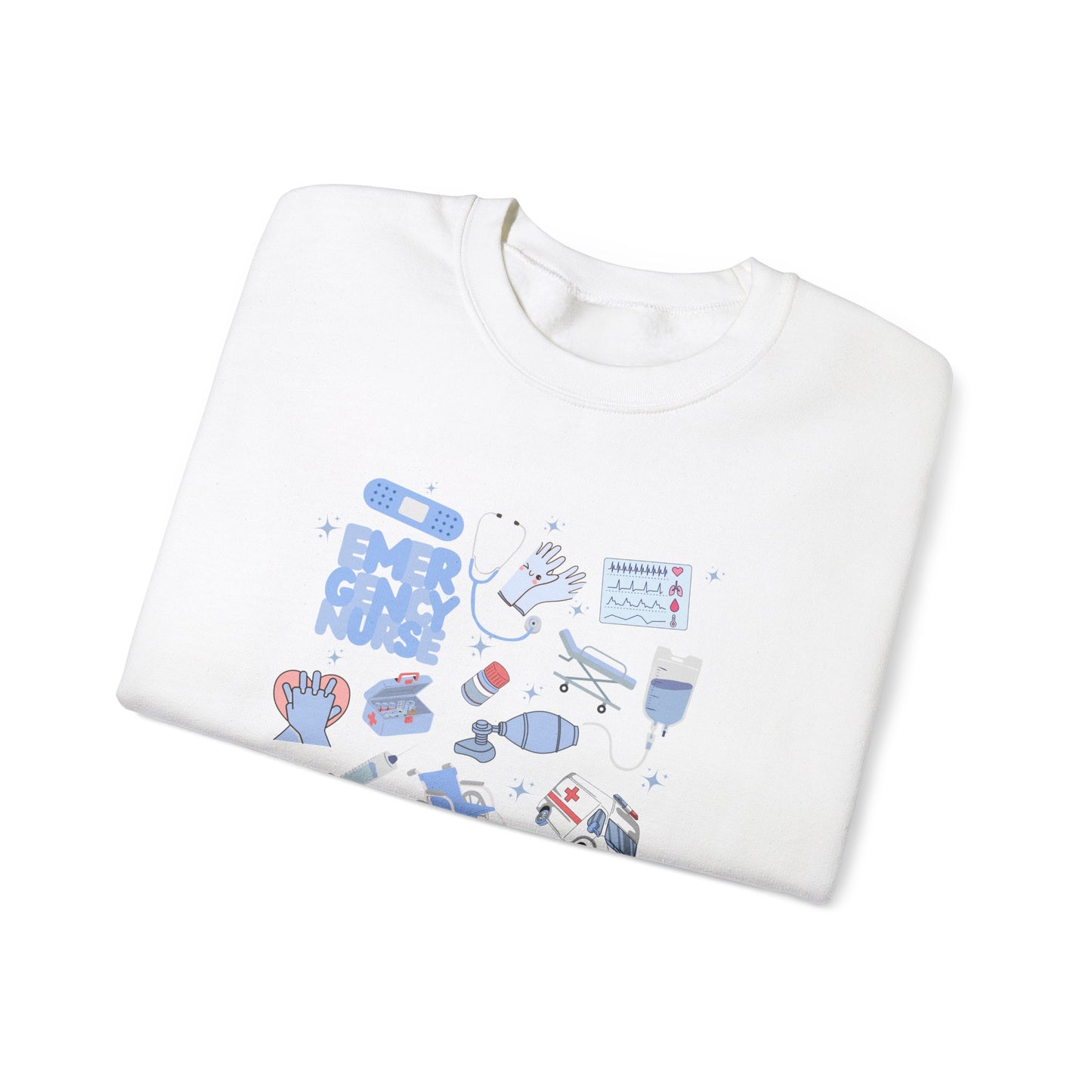 Emergency Nurse Doodle Design Crewneck