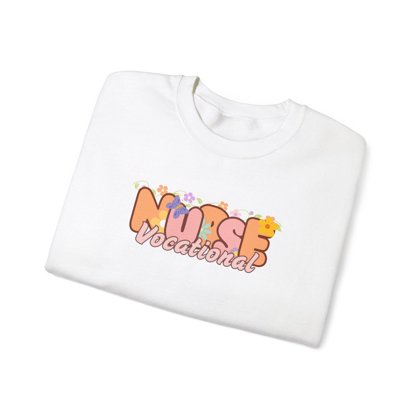 Vocational Nurse Floral Design Crewneck
