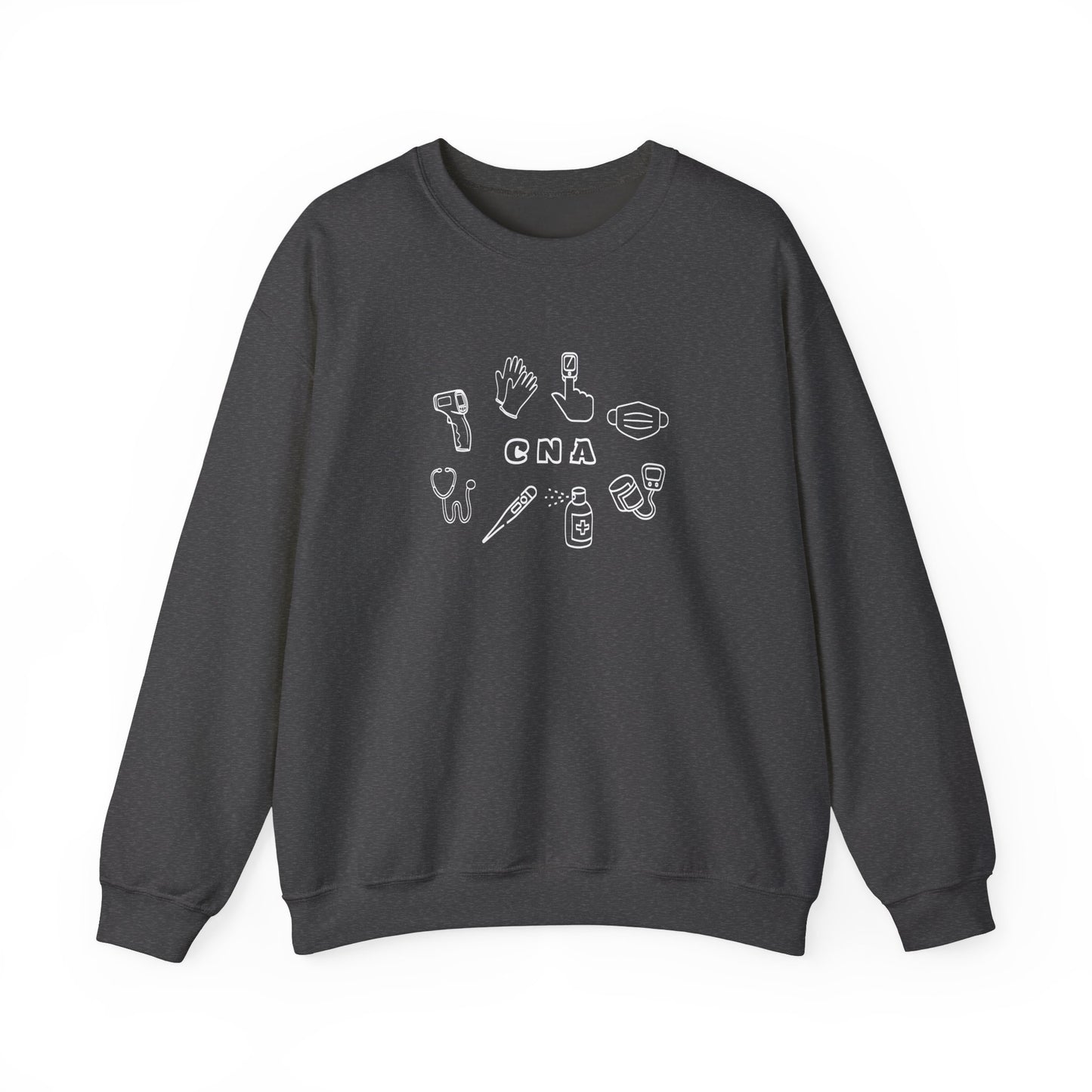CNA White Outline Crewneck