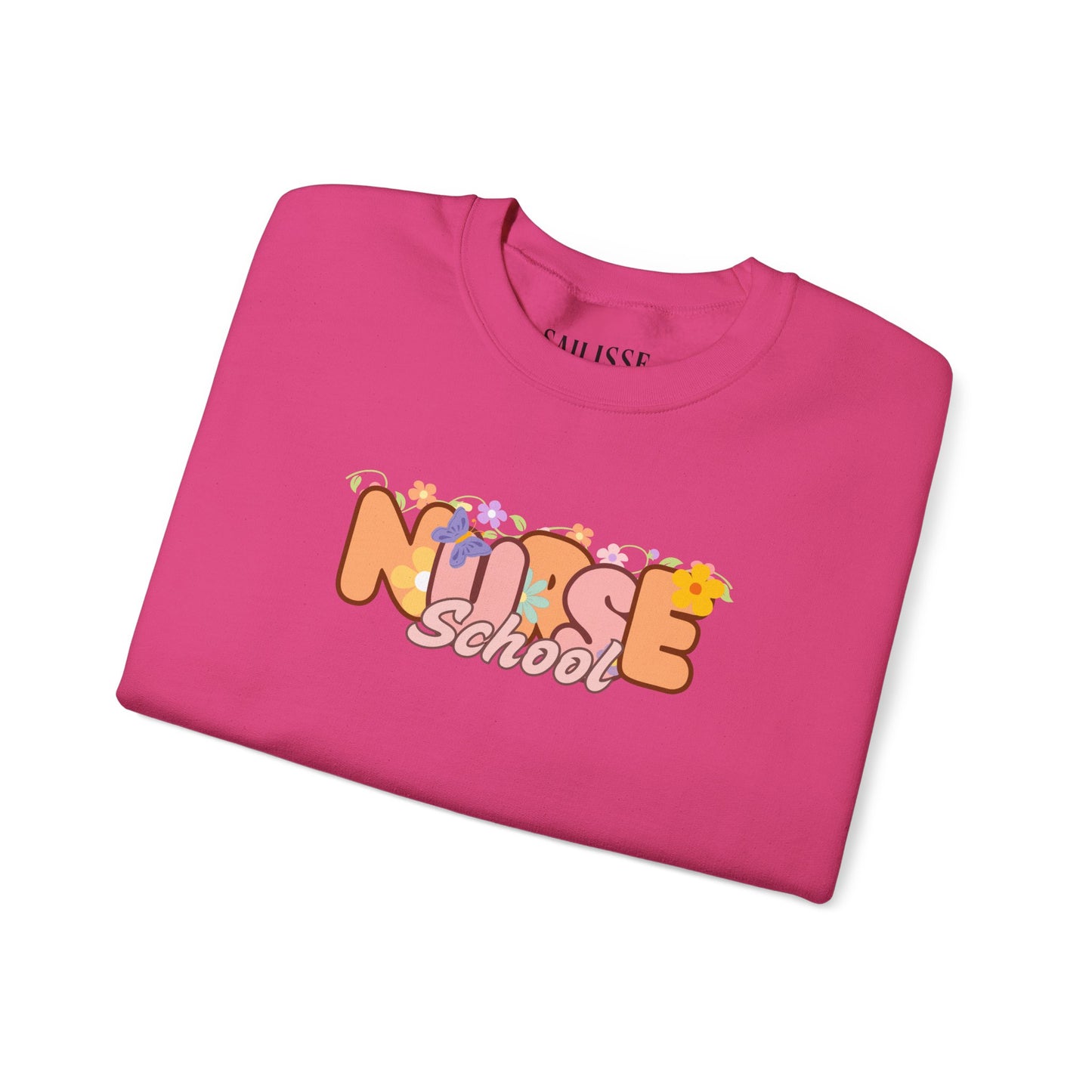 School Nurse Floral Design Crewneck