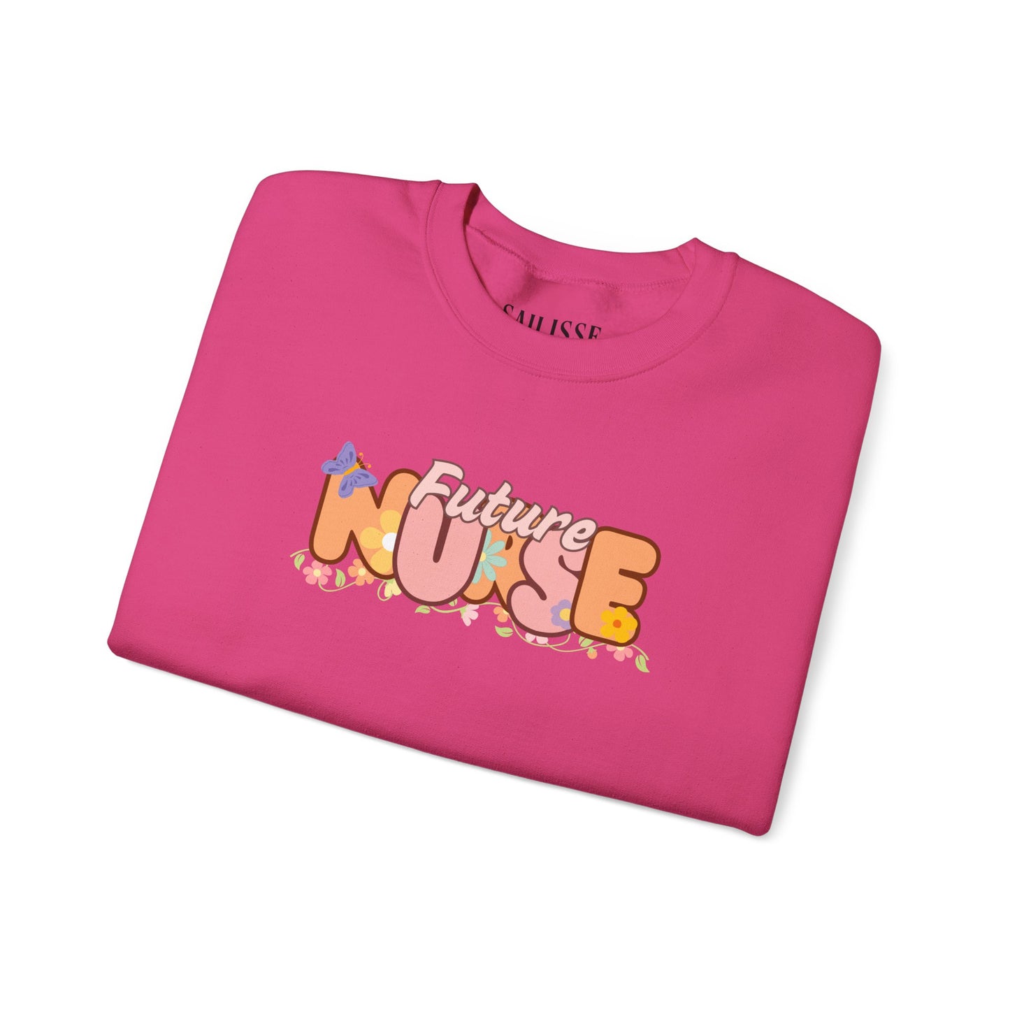 Future Nurse Floral Design Crewneck