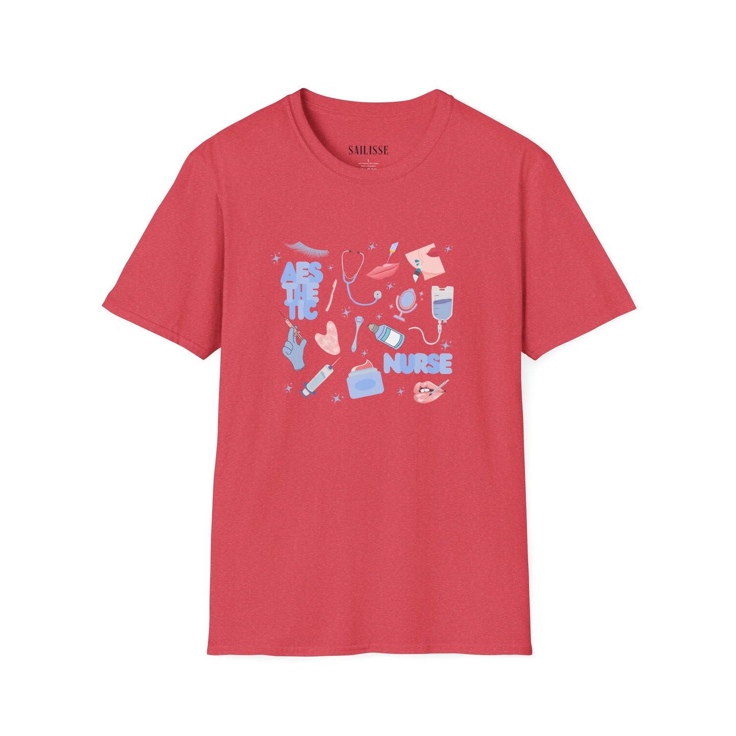 Aesthetic Nurse Doodle Design Softstyle T-Shirt