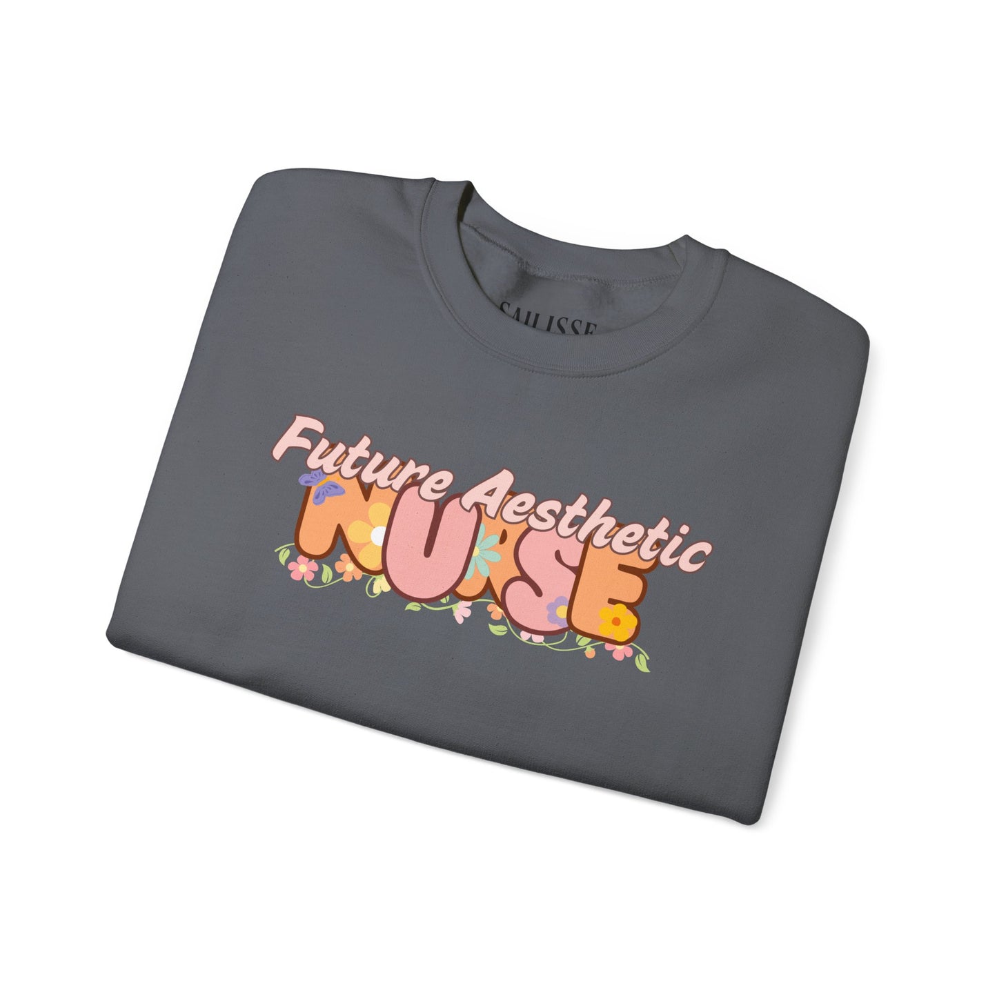 Future Aesthetic Nurse Floral Design Crewneck