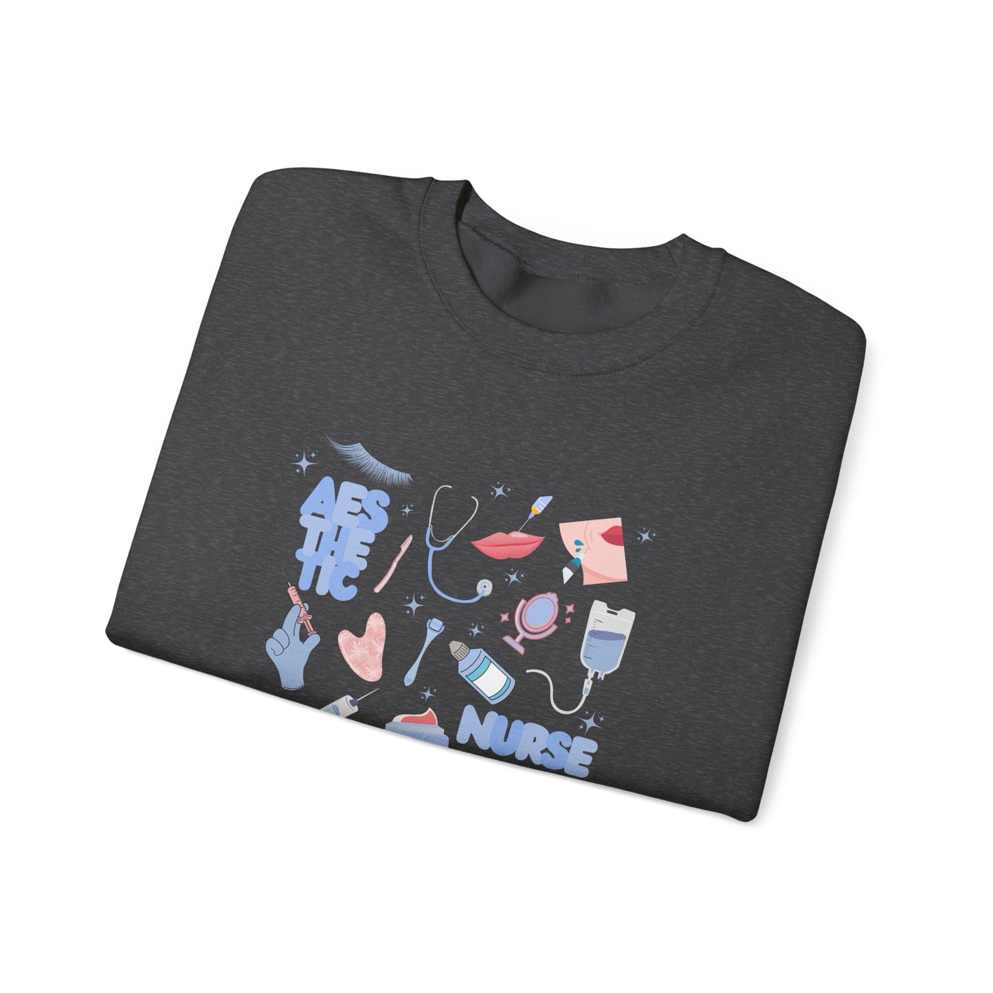 Aesthetic Nurse Doodle Design Crewneck