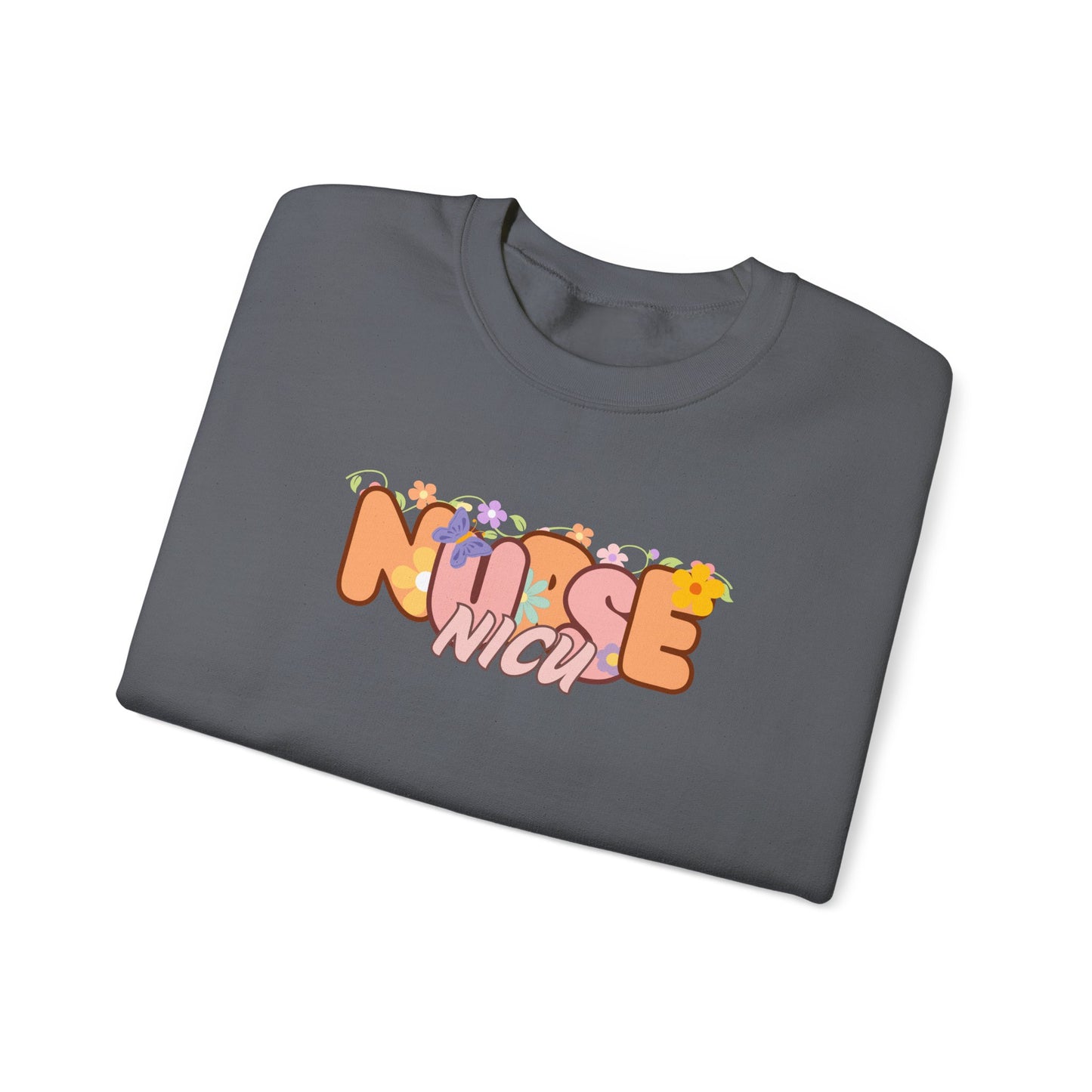 NICU Nurse Floral Design Crewneck