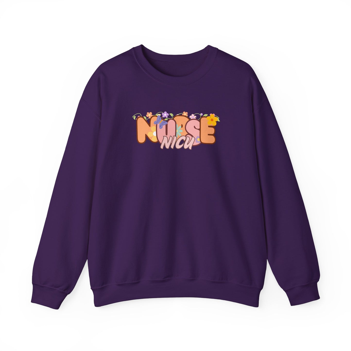 NICU Nurse Floral Design Crewneck