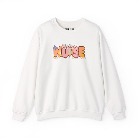 Future Nurse Floral Design Crewneck