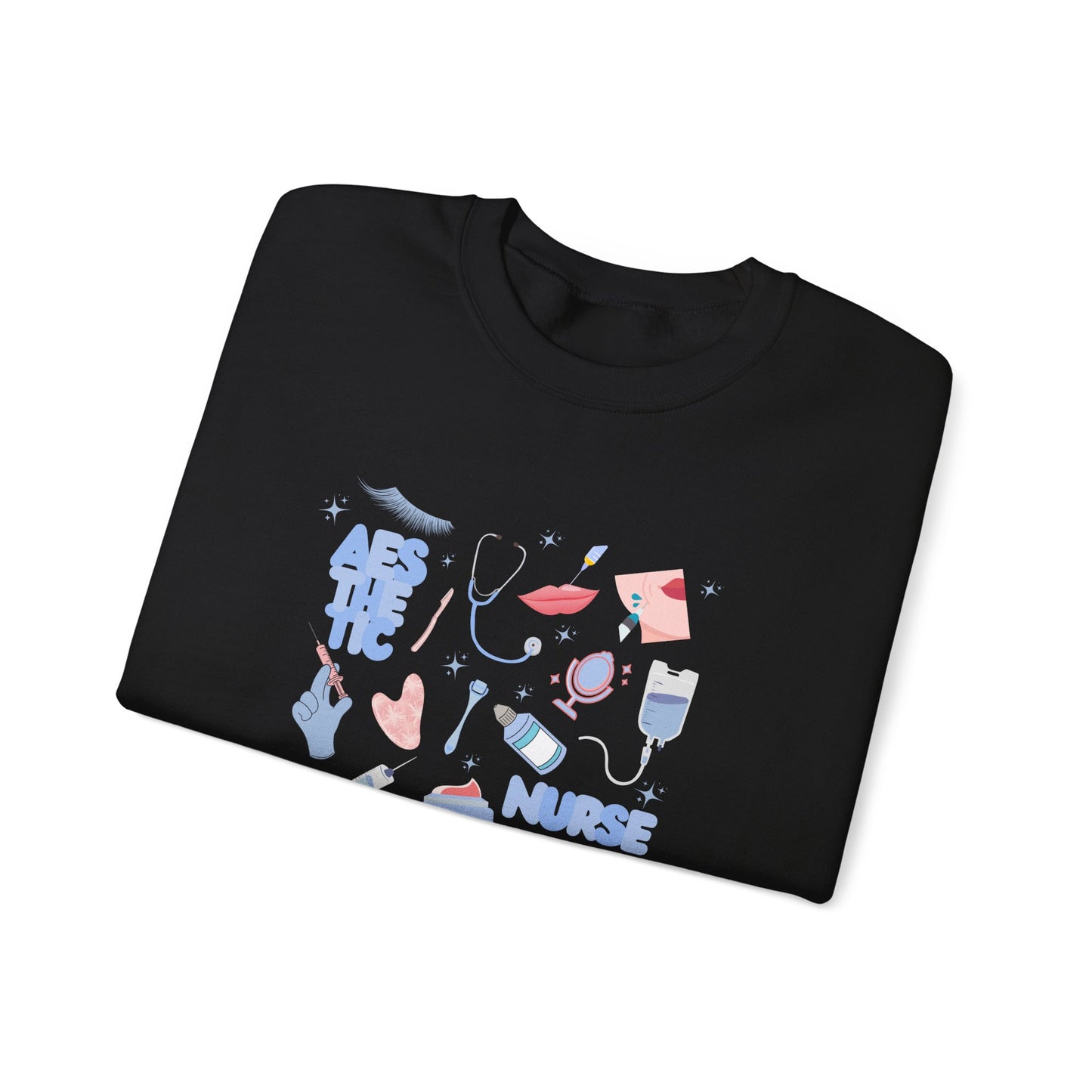 Aesthetic Nurse Doodle Design Crewneck