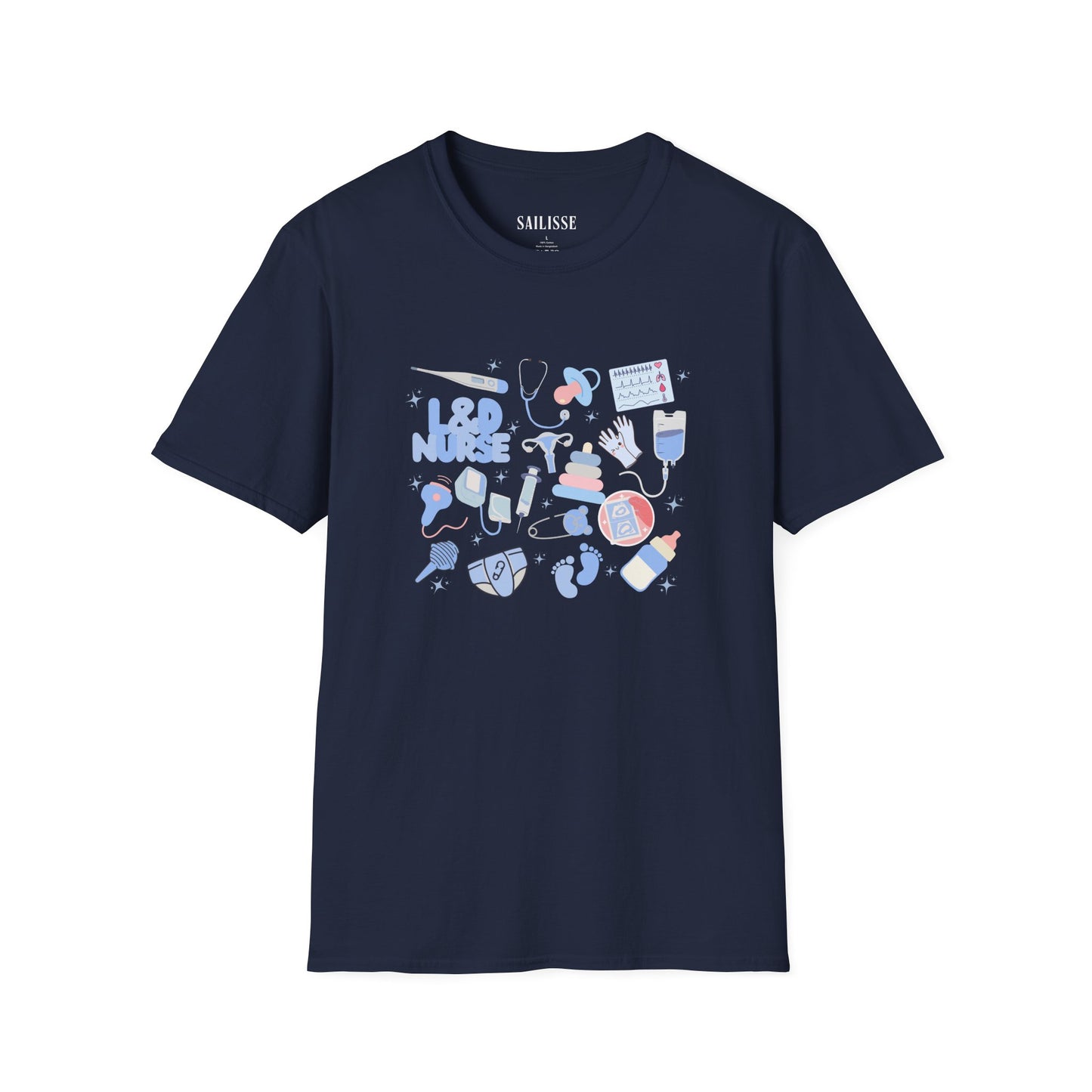 L&D Nurse Doodle Design Softstyle T-Shirt