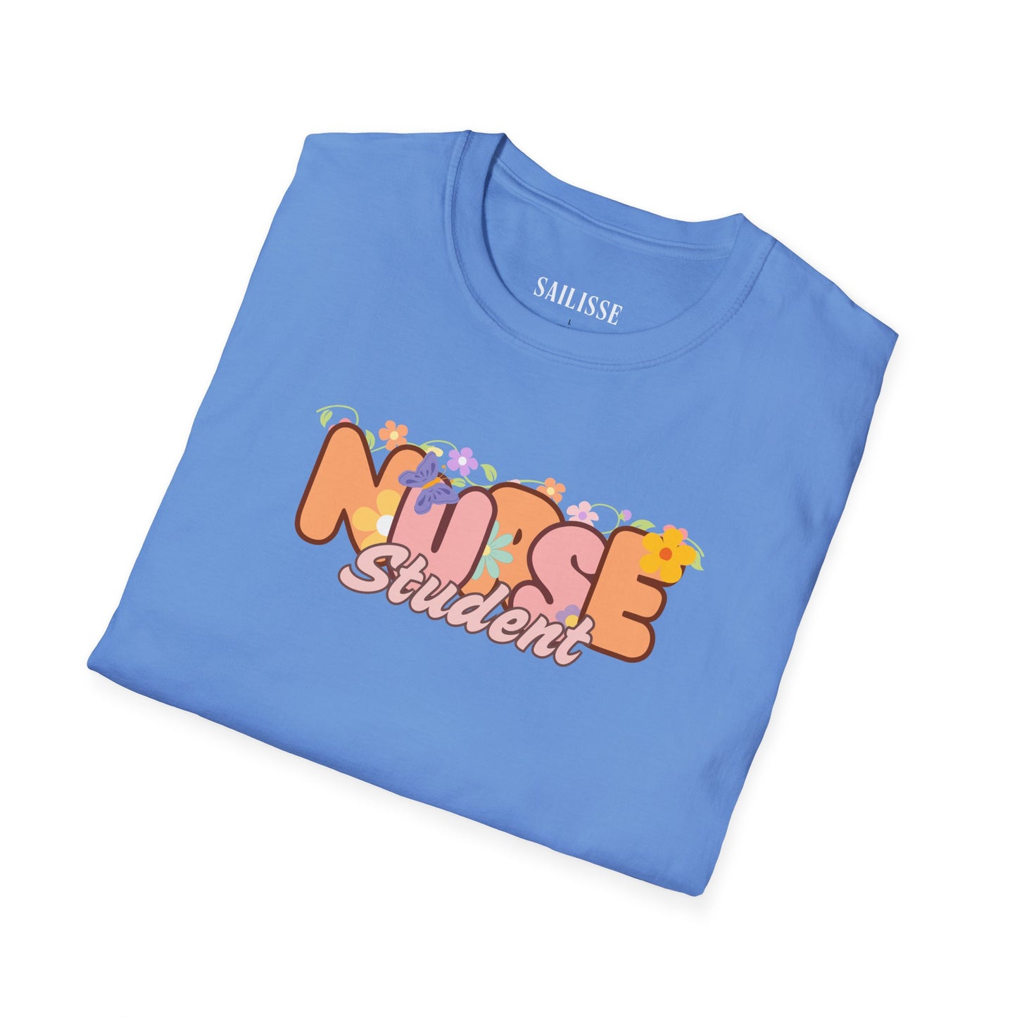 Student Nurse Floral Design Softstyle T-Shirt