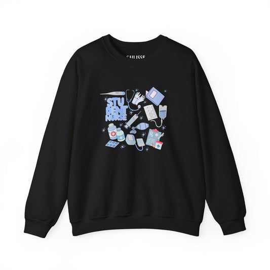Student Nurse Doodle Design Crewneck