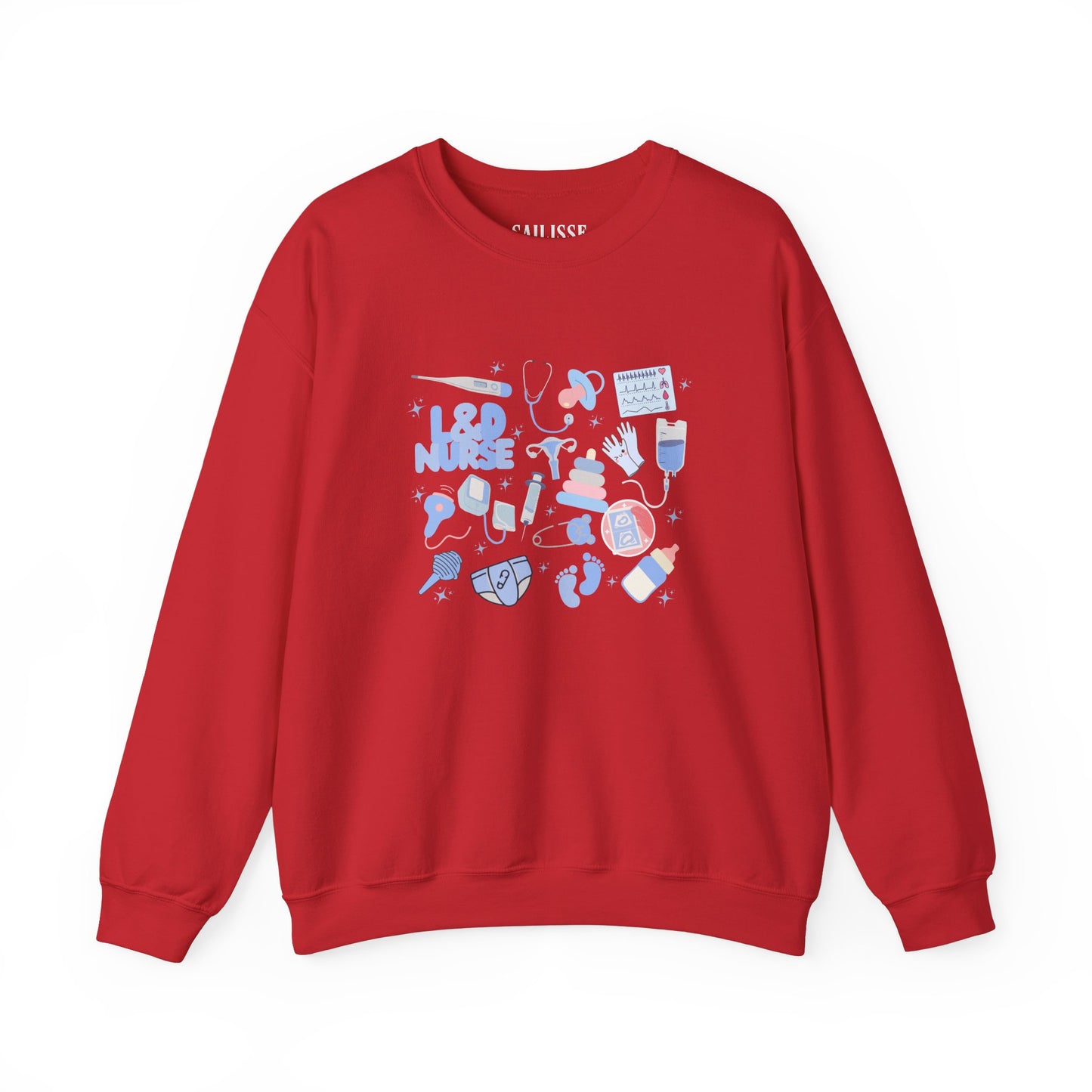 L&D Nurse Doodle Design Crewneck