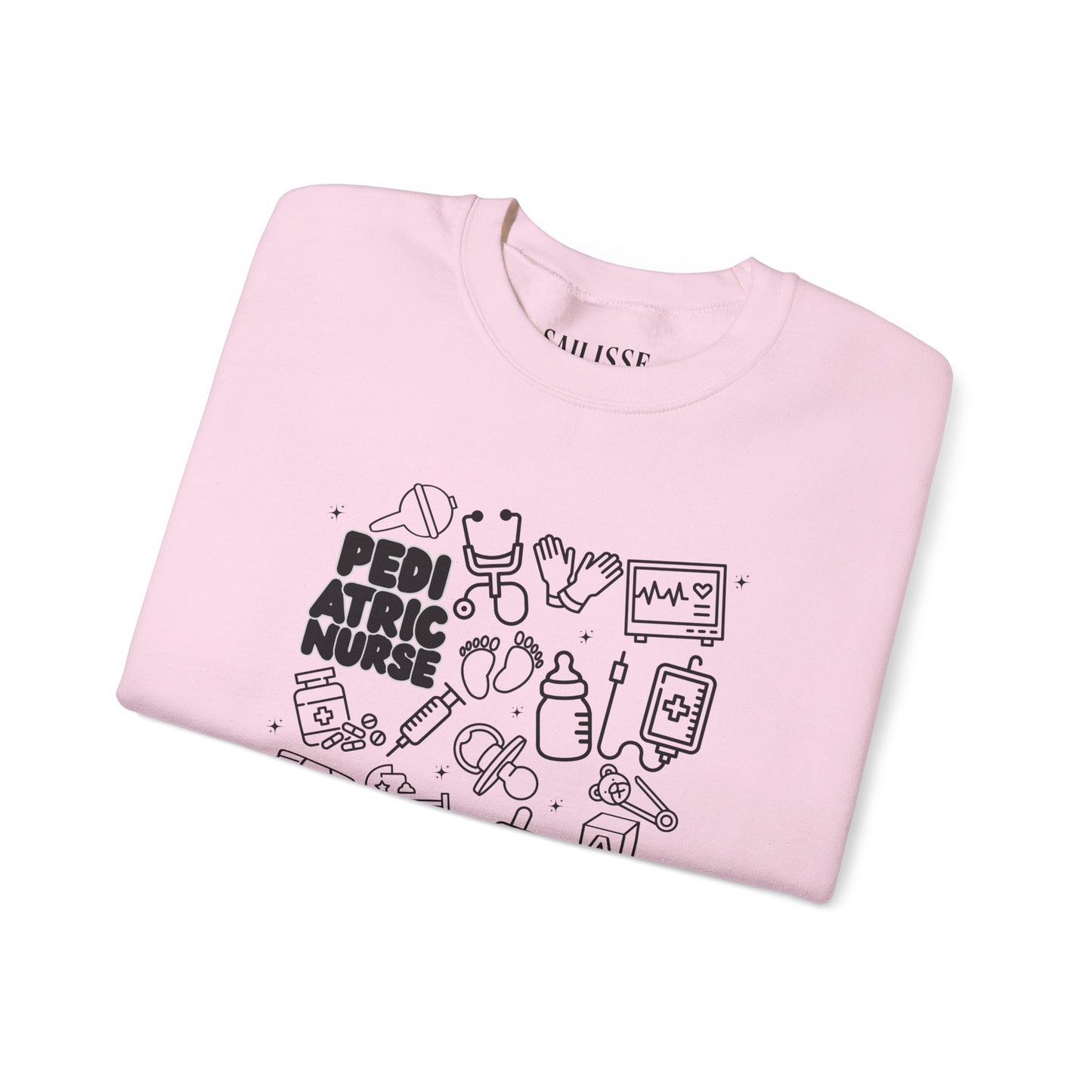 Pediatric Nurse Black Outline Crewneck