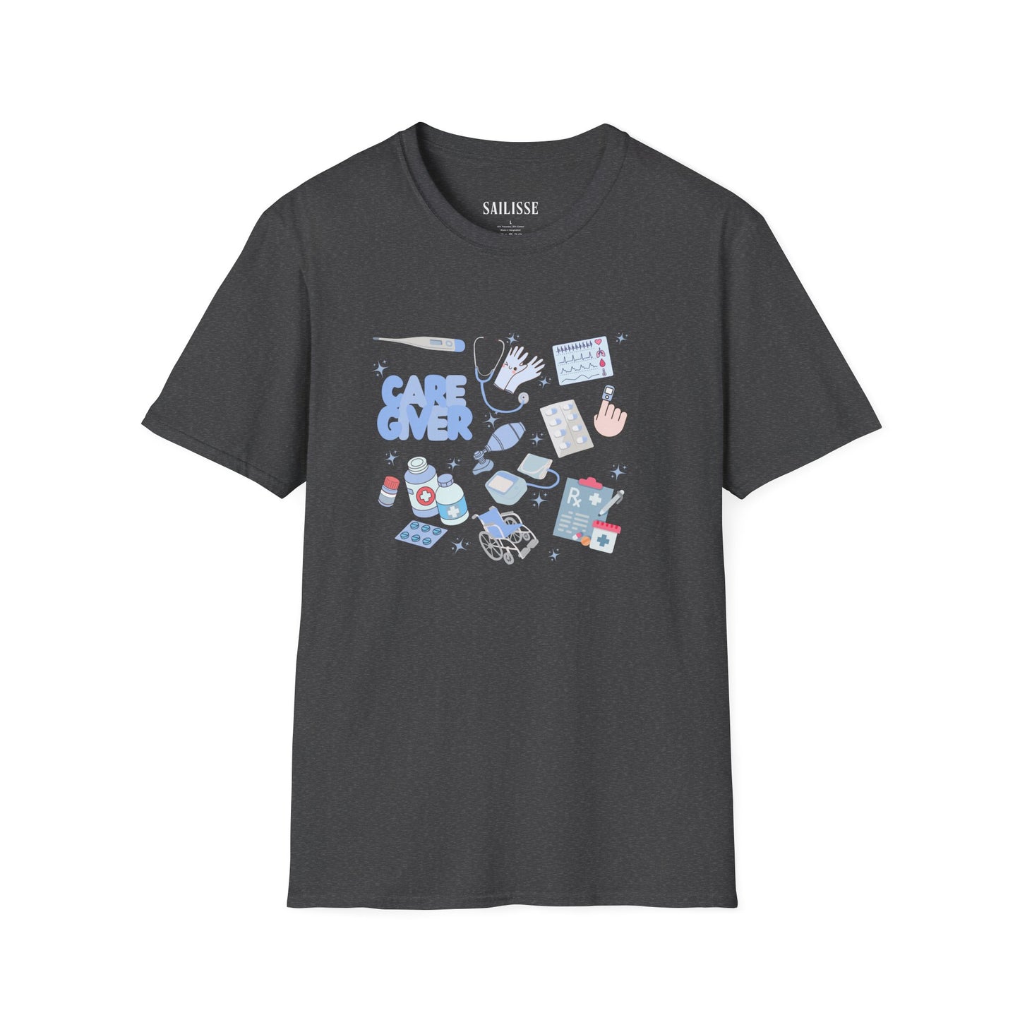 Caregiver Doodle Design Softstyle T-Shirt