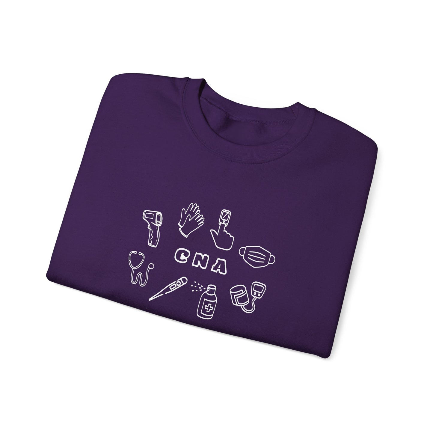 CNA White Outline Crewneck