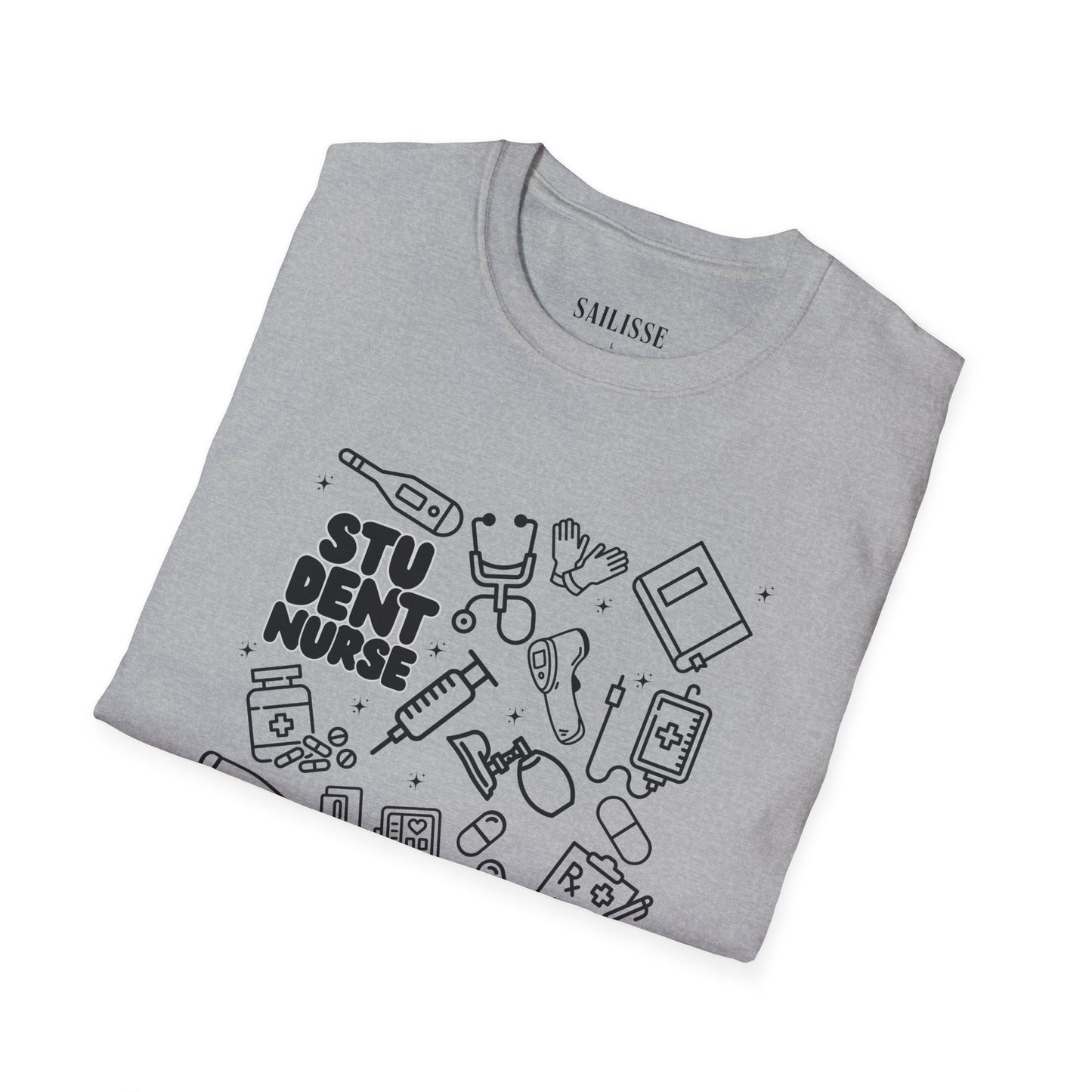 Student Nurse Black Outline T-Shirt