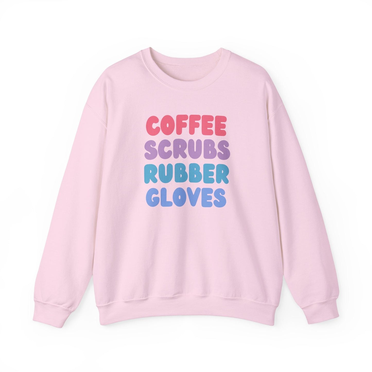 Coffee Scrubs Rubber Gloves Crewneck