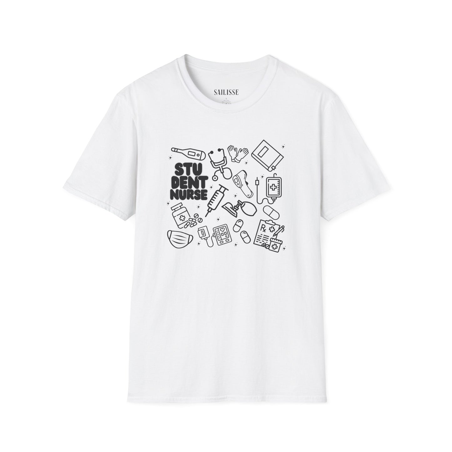 Student Nurse Black Outline T-Shirt