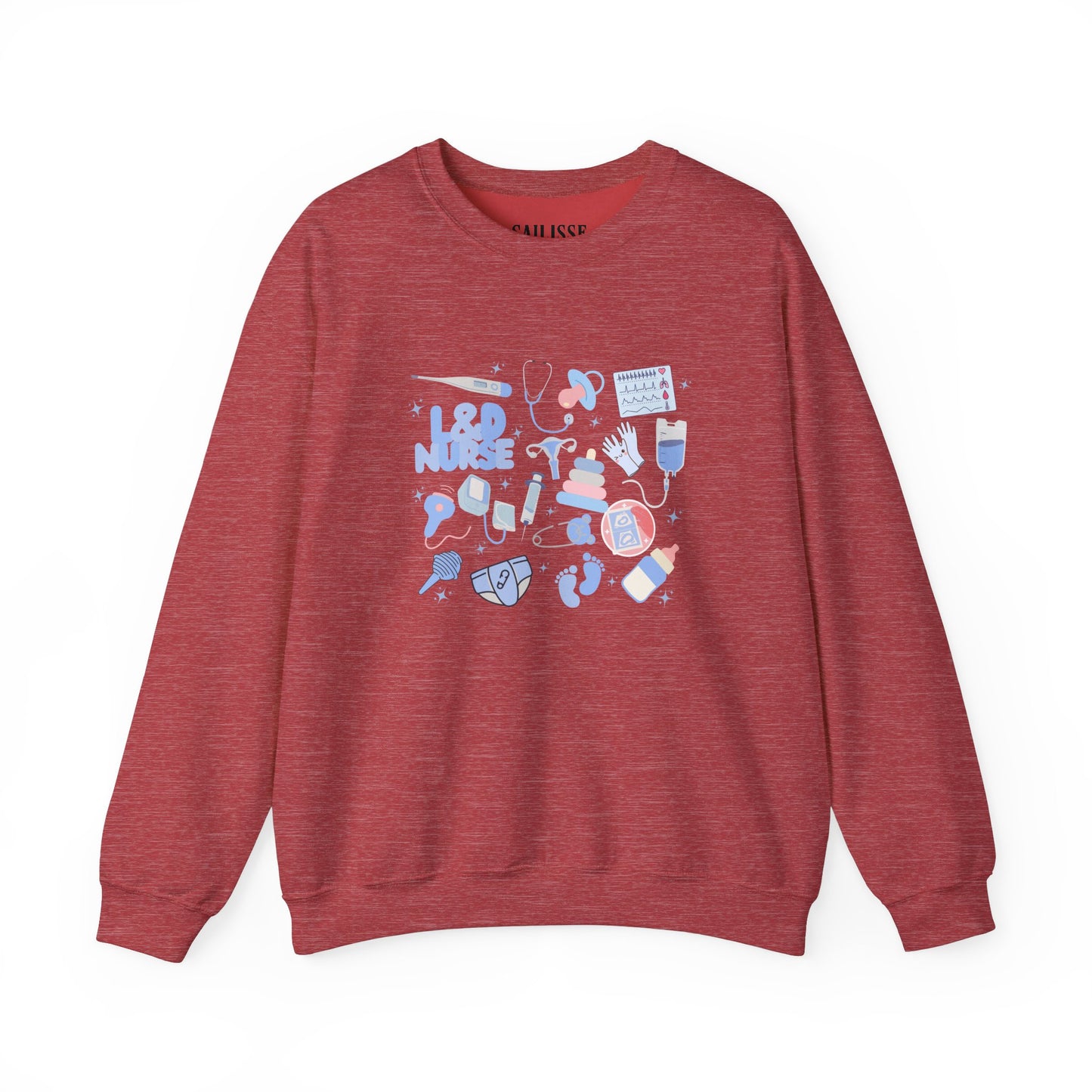 L&D Nurse Doodle Design Crewneck
