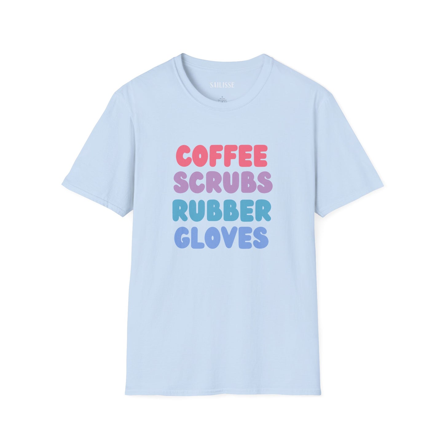 Coffee Scrubs Rubber Gloves  Softstyle T-Shirt