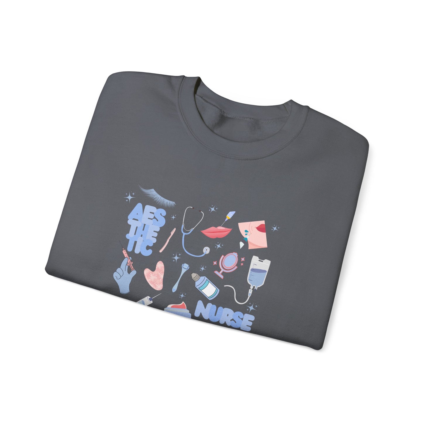 Aesthetic Nurse Doodle Design Crewneck