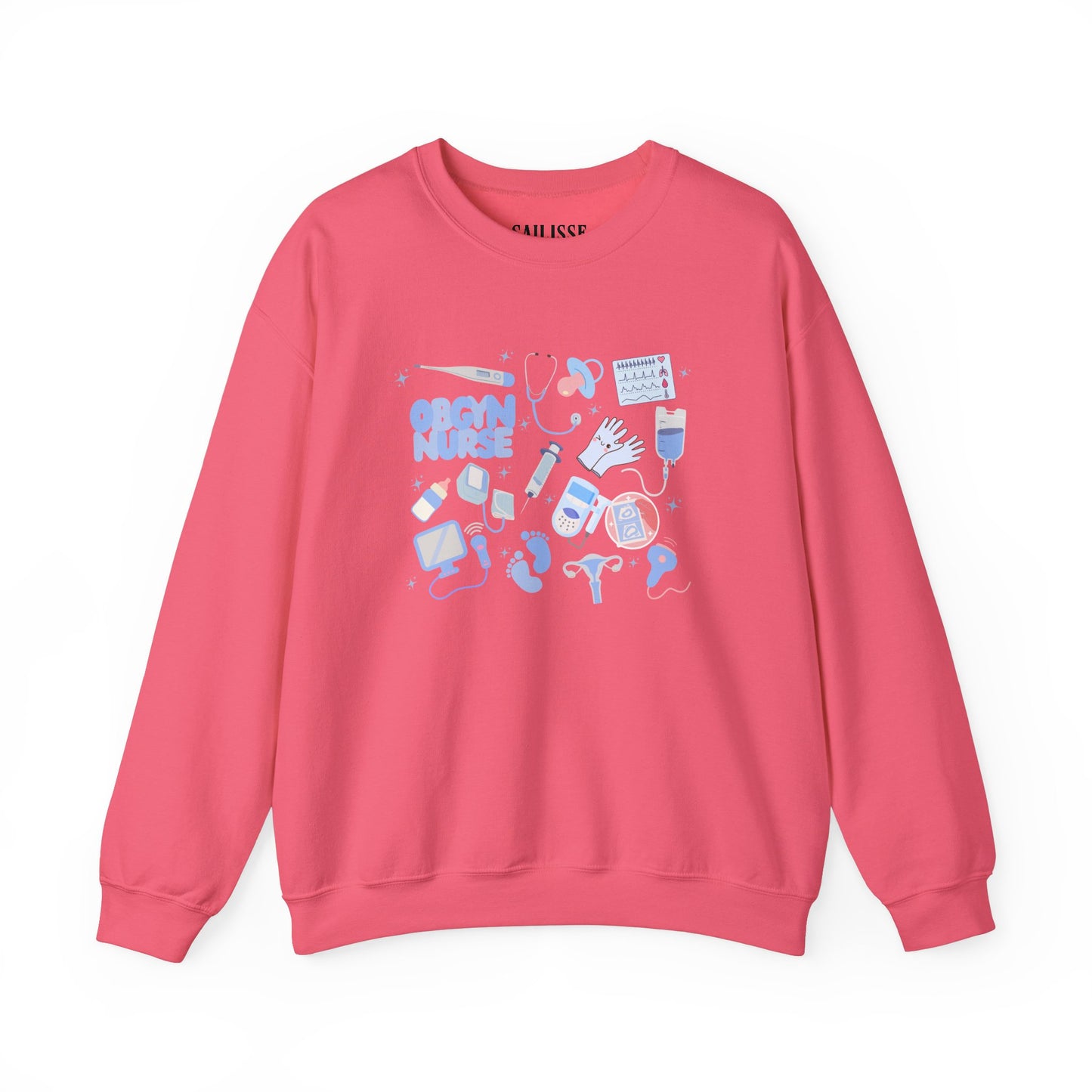 OBGYN Nurse Doodle Design Crewneck