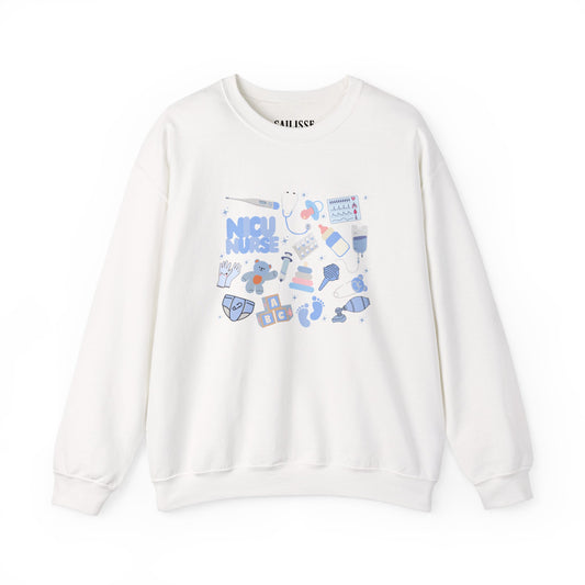 NICU Nurse Doodle Design Crewneck