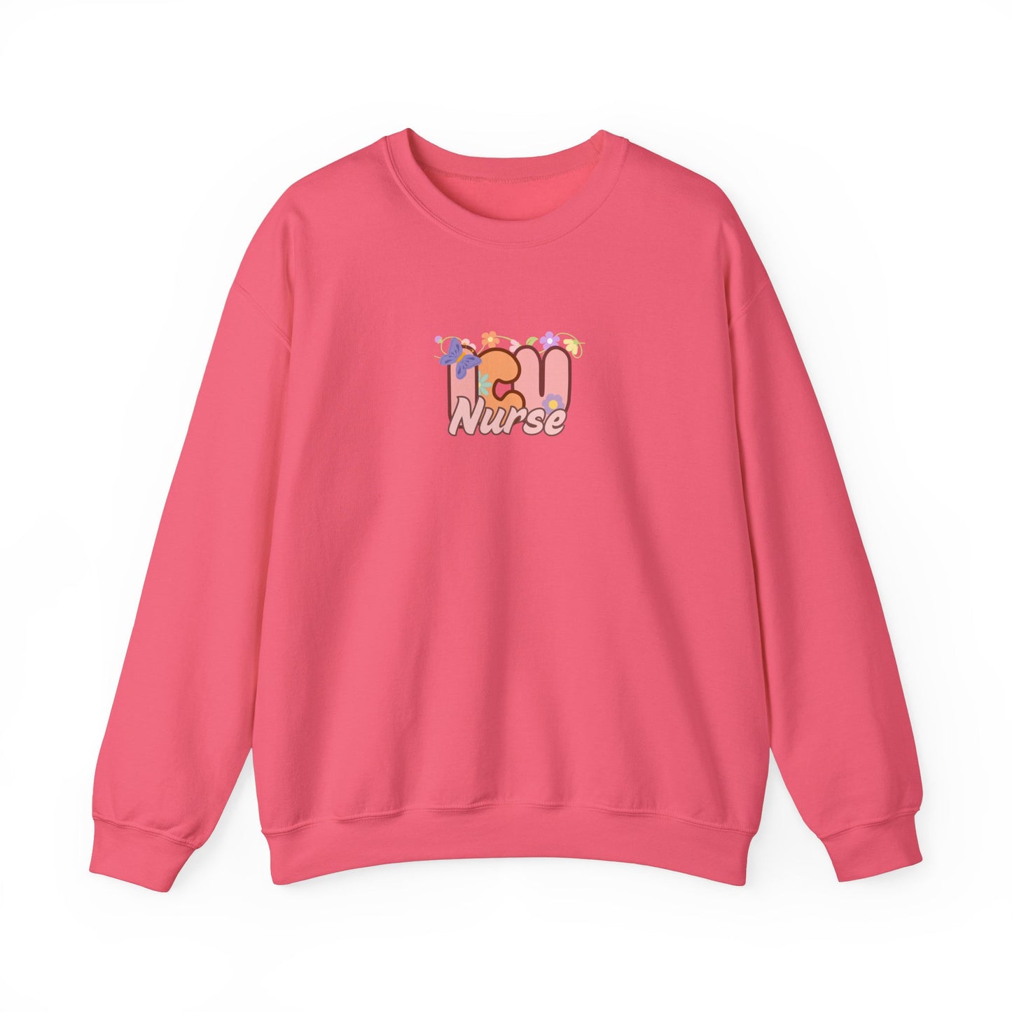 ICU Nurse Floral Design Crewneck