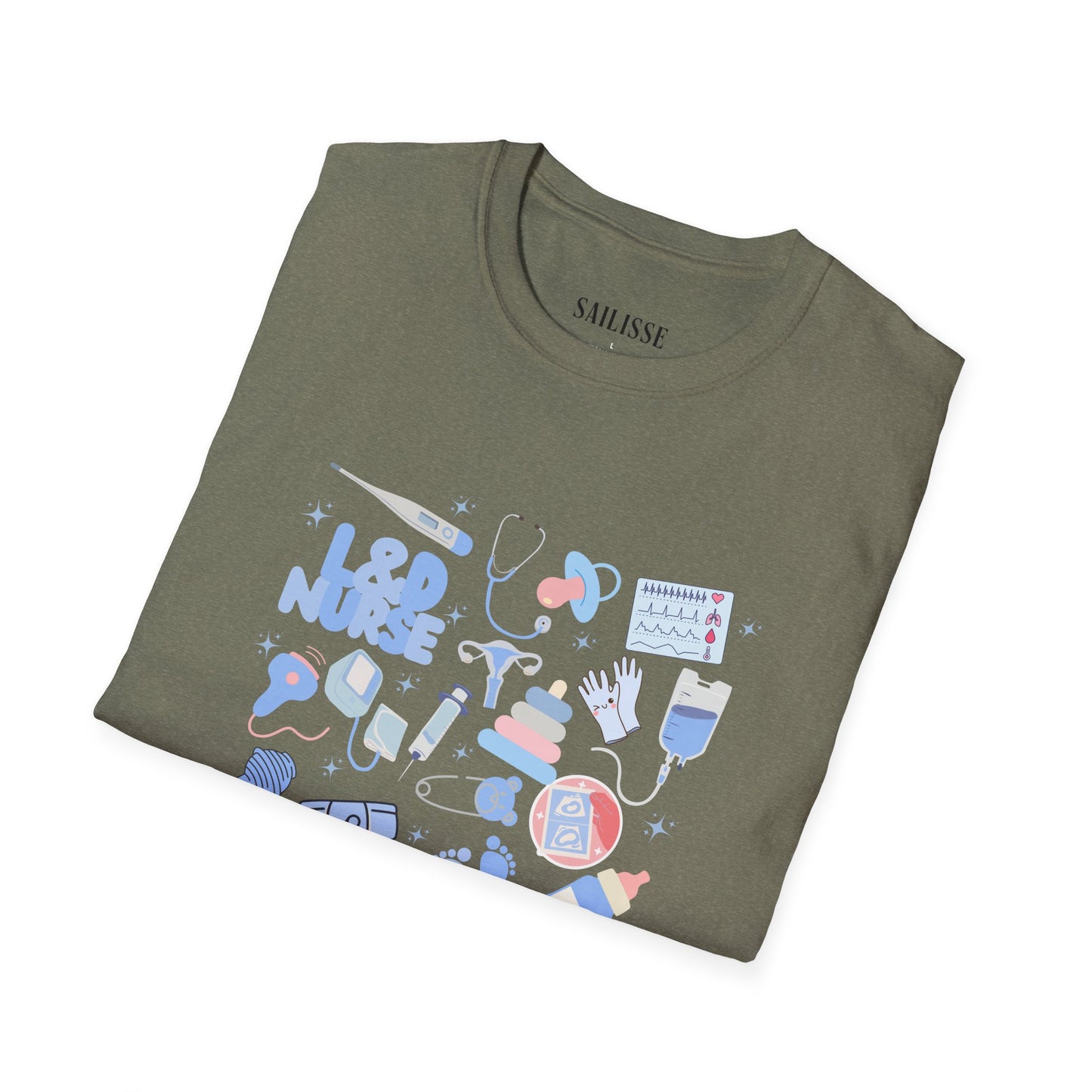 L&D Nurse Doodle Design Softstyle T-Shirt